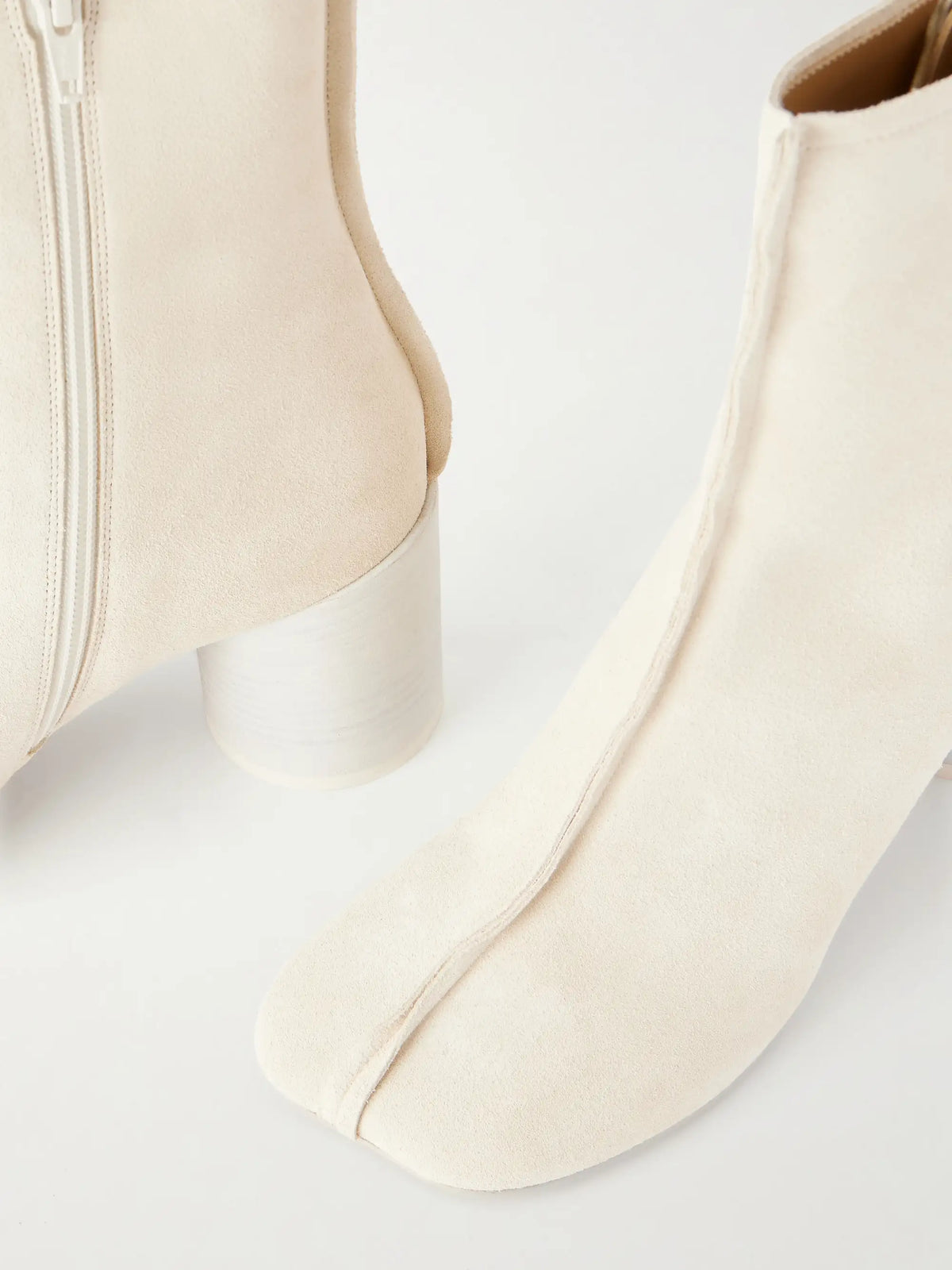 Suede Split-toe Ankle Boots
