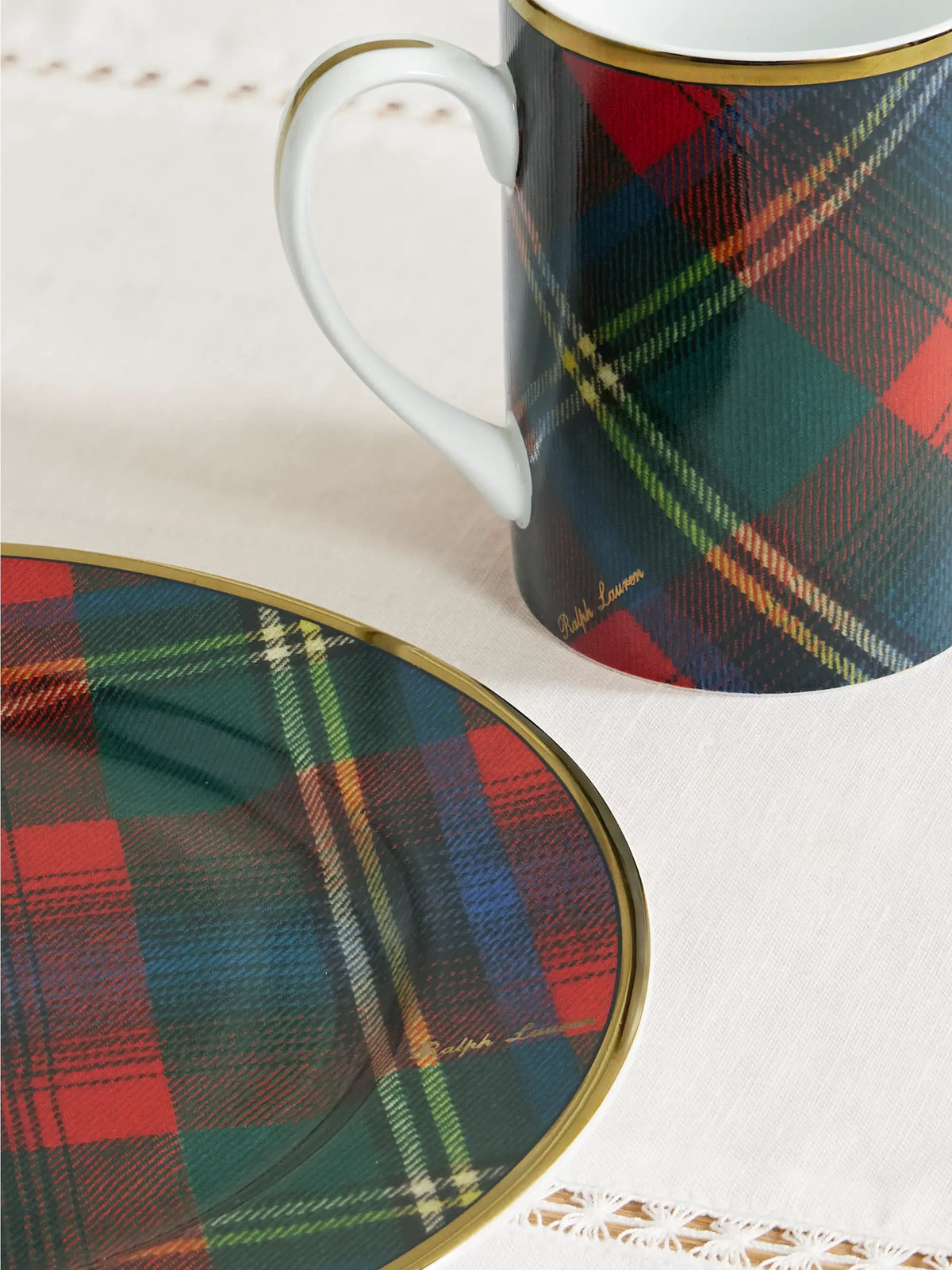Alexander Gold-tone Printed Porcelain Gift Set
