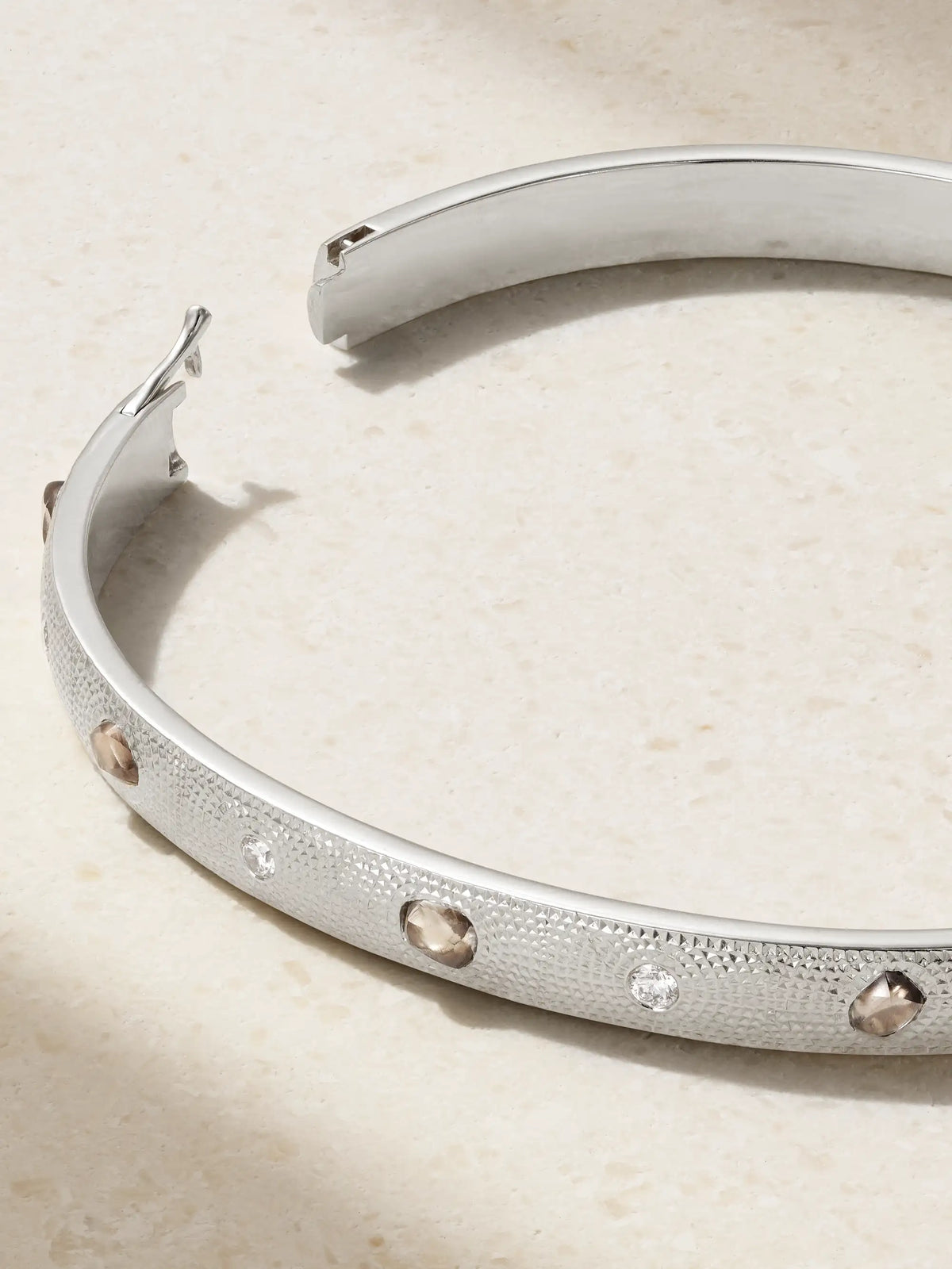 Talisman 18-karat White Gold Diamond Bangle