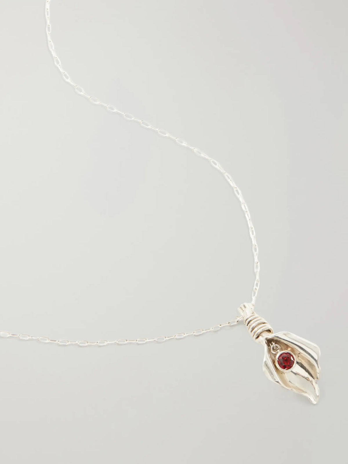 Le Sundial Veil Drop Sterling Silver Pendant Necklace