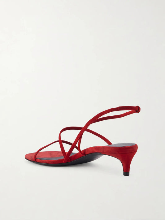 KHAITE Loop Suede Sandals