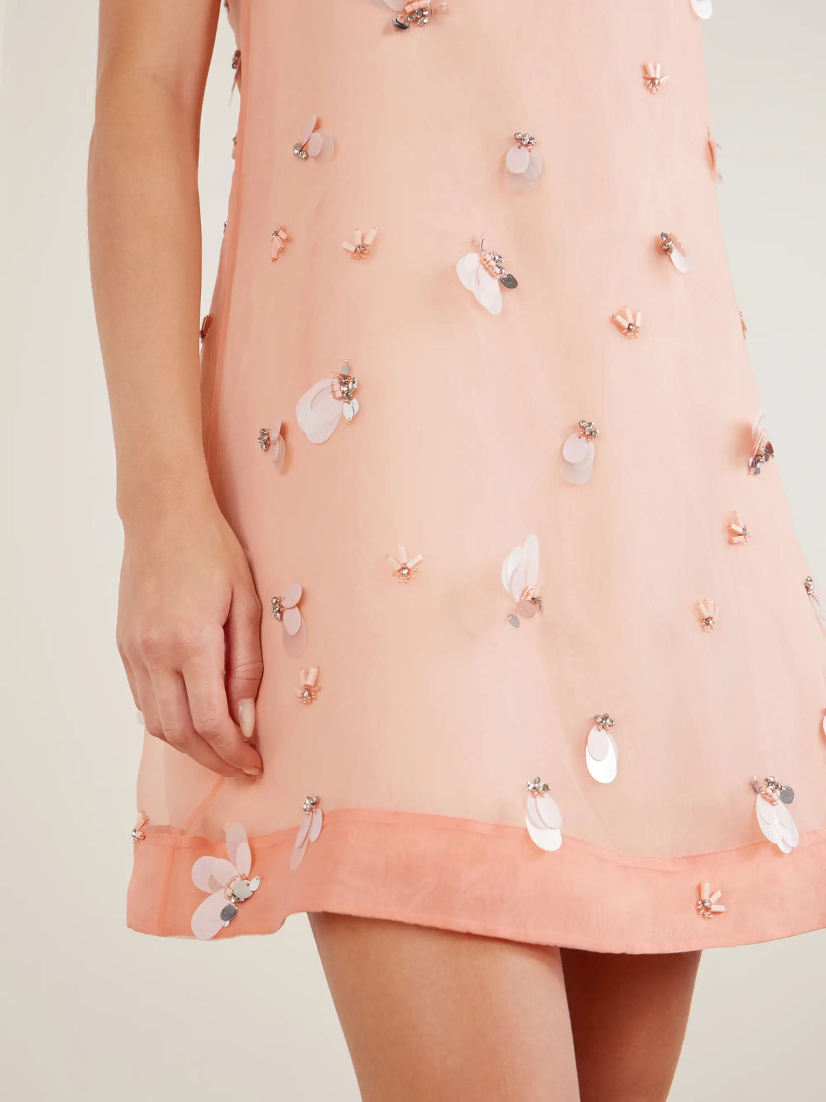 SIMKHAI Sumi Embellished Organza Mini Dress