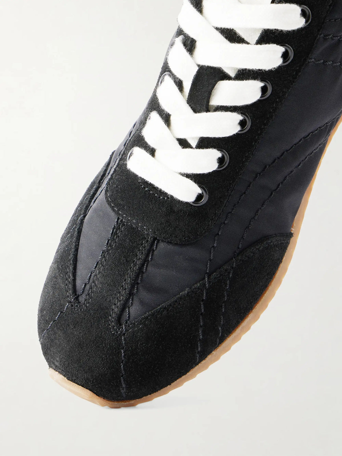 Flex Suede-trimmed Shell Sneakers