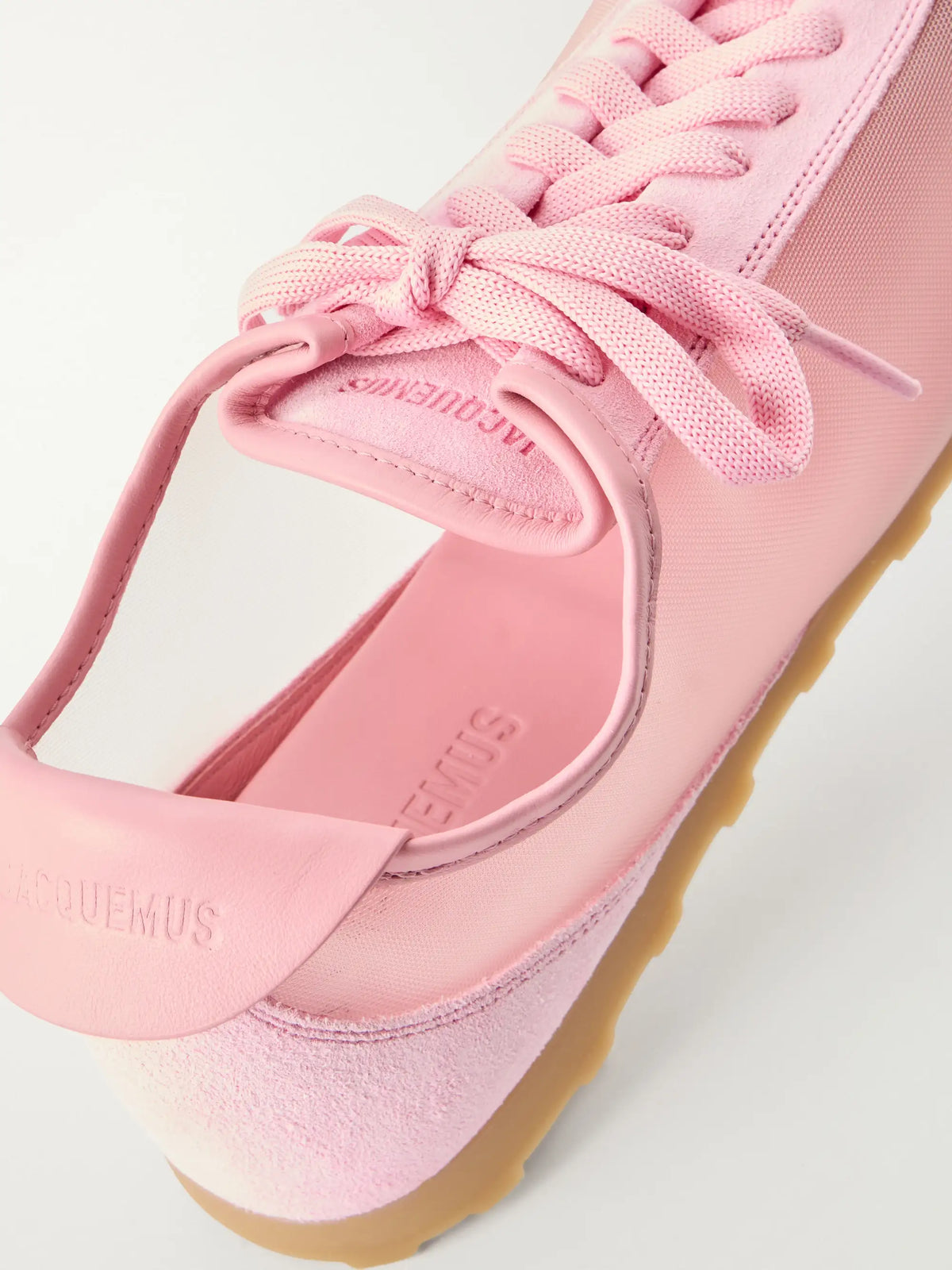Les Tennis Suede And Leather Trimmed Mesh Sneakers