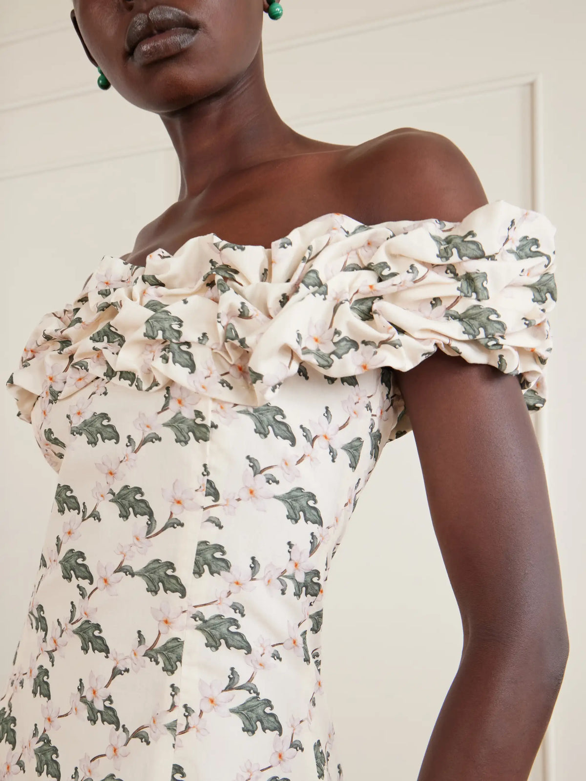 Agua by Agua Bendita Jardin Anhelo Cotton Floral-printed Mini Dress