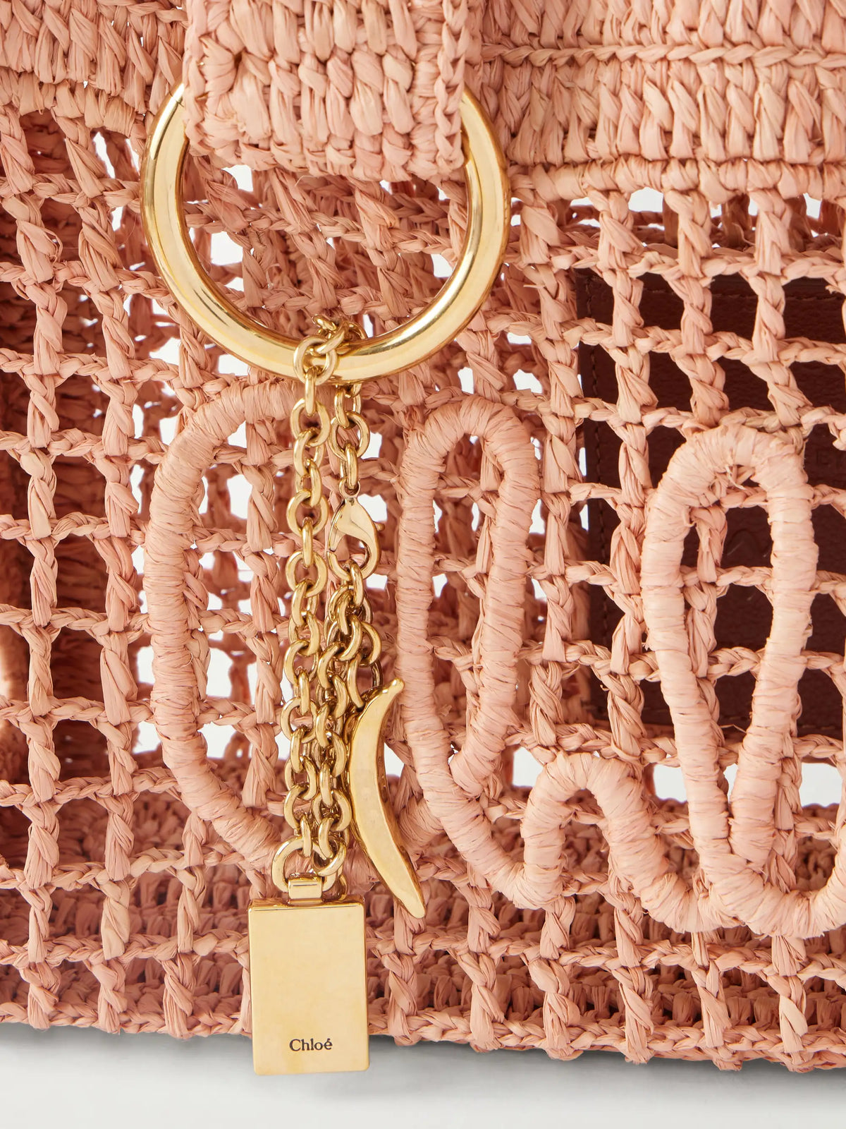 Summer Banana Leather-trimmed Raffia Tote Bag