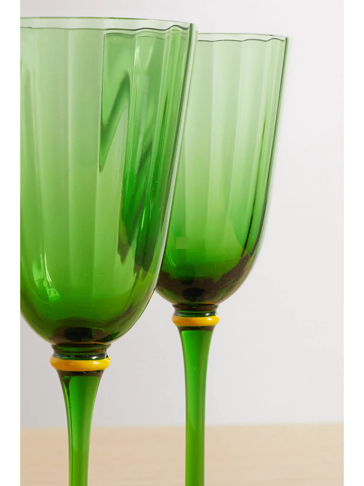 Set Of Two Murano Wine Glasses