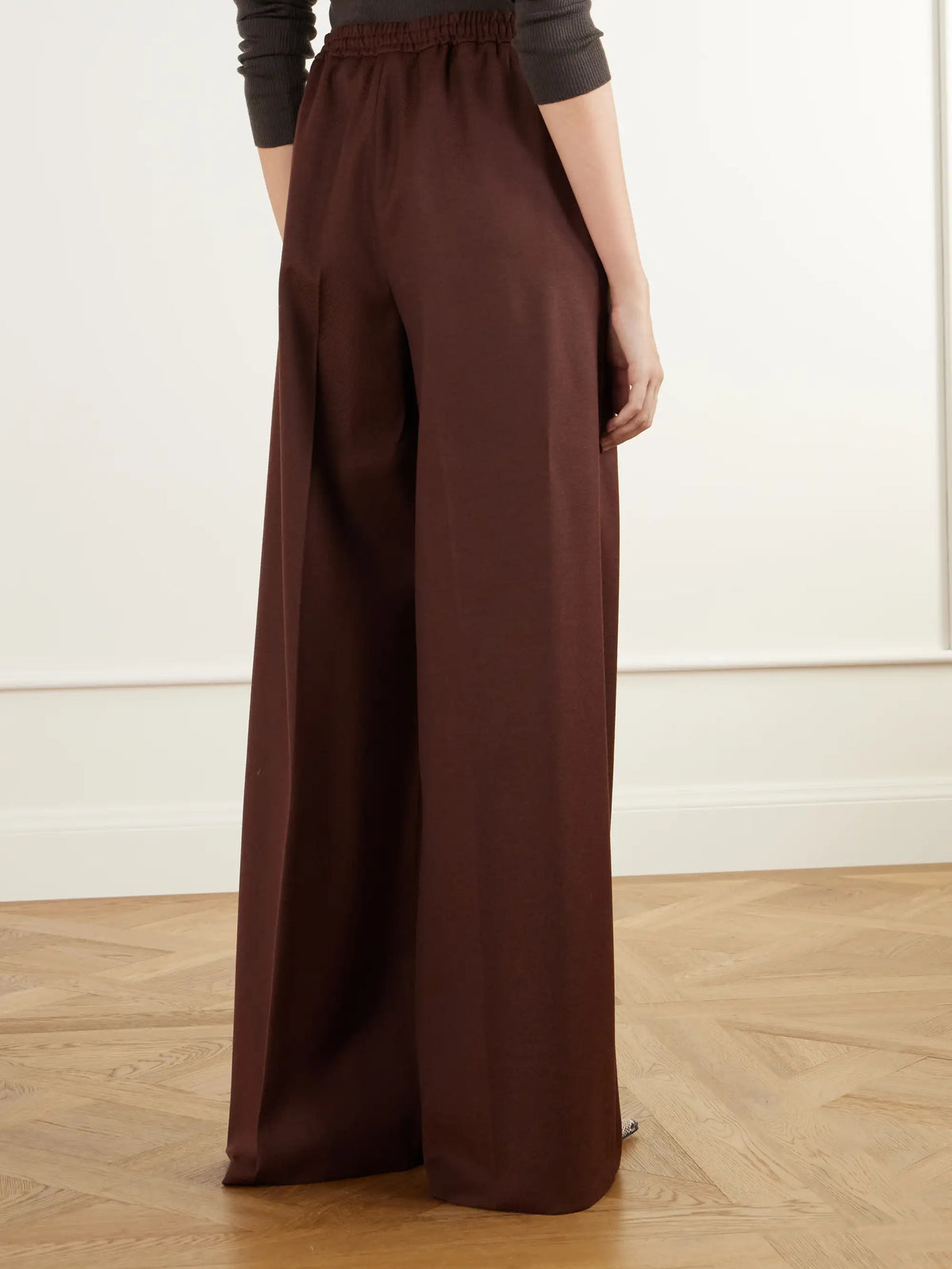 Max Mara Slalom Wool-twill Wide-leg Pants