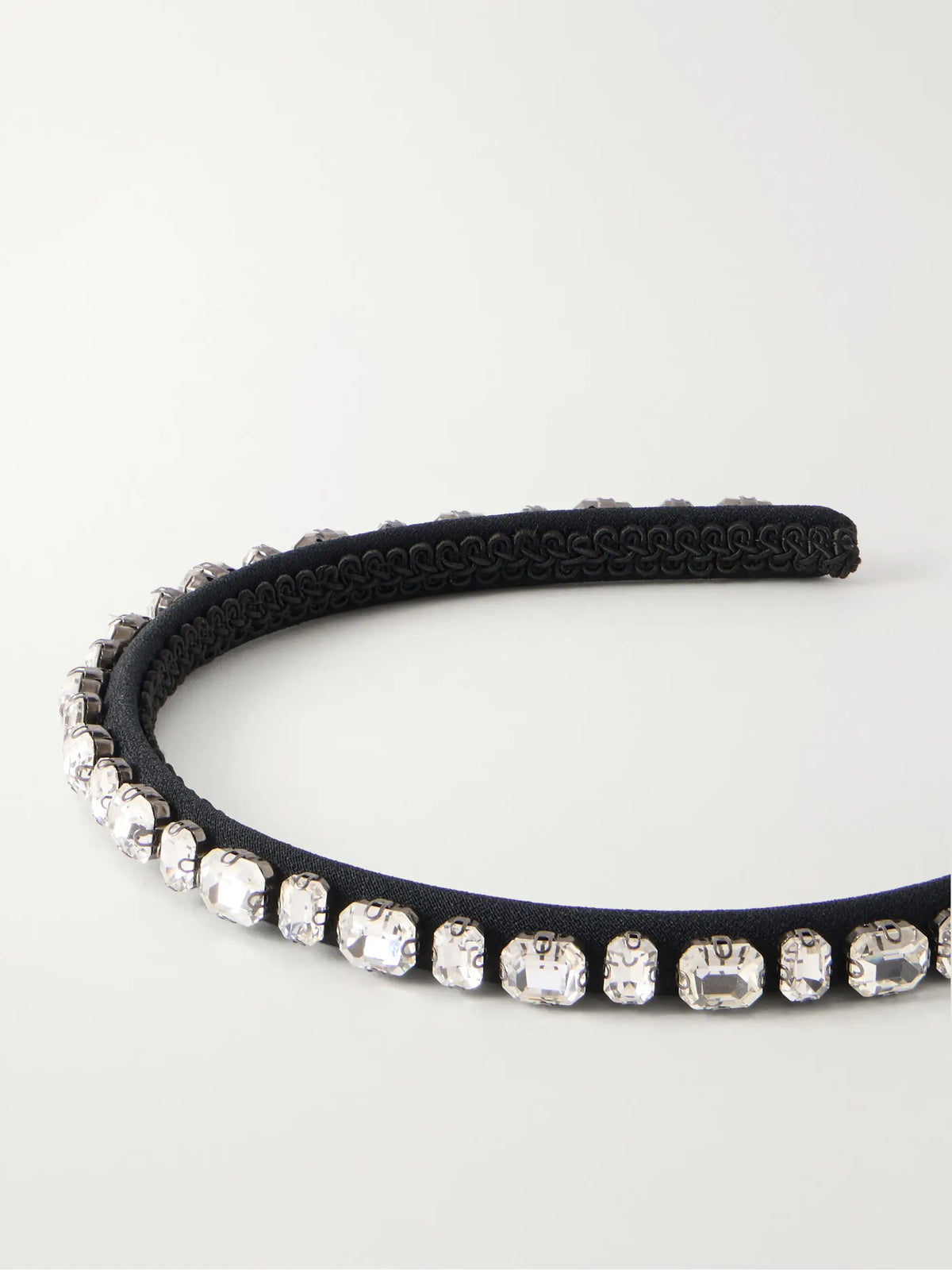 Narrow Emb Crystal-embellished Woven Headband