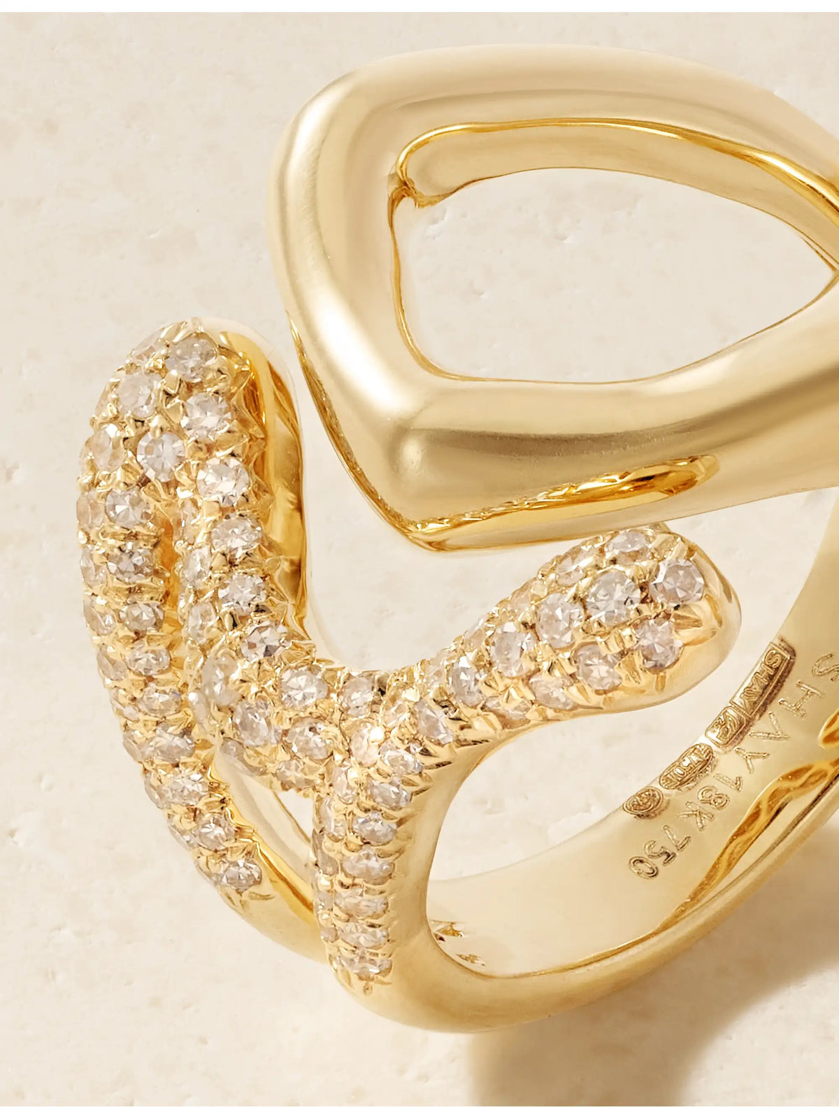 SHAY Zar 18-karat Gold Diamond Pinky Ring