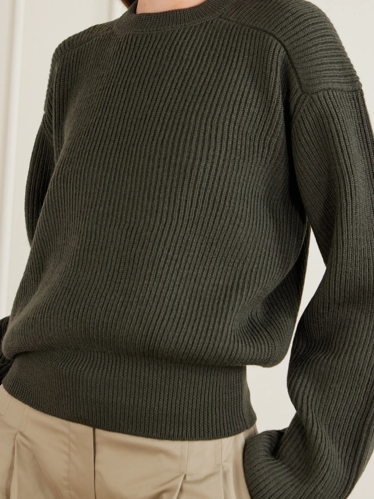 RIER Ribbed Virgin Wool Sweater