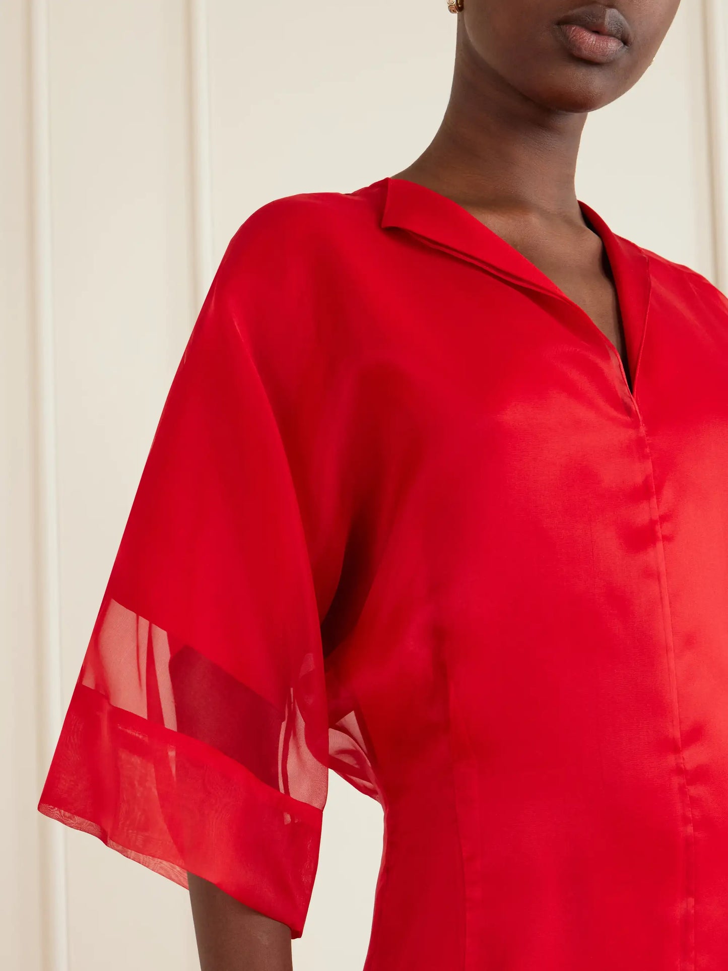 The Zuri Silk-organza Midi Dress