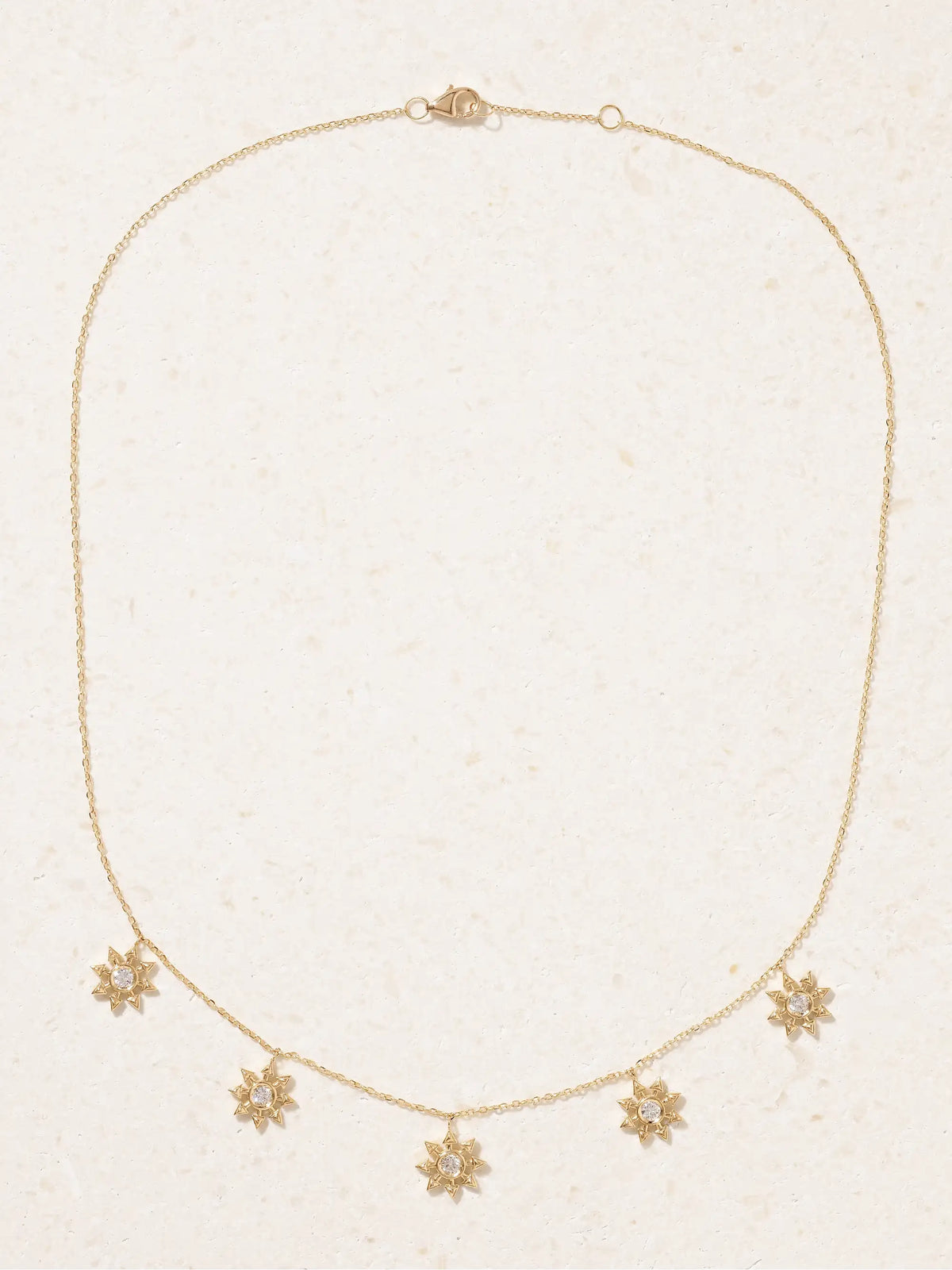 Five Star Seed 18-karat Gold Diamond Necklace