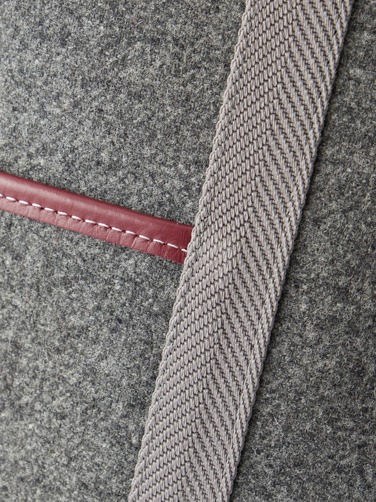 RUE de VERNEUIL Traversée Large Leather And Webbing-trimmed Felt Tote