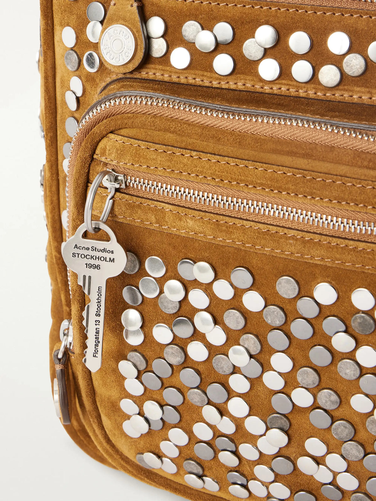 Camero Camera Embellished Suede Shoulder Bag