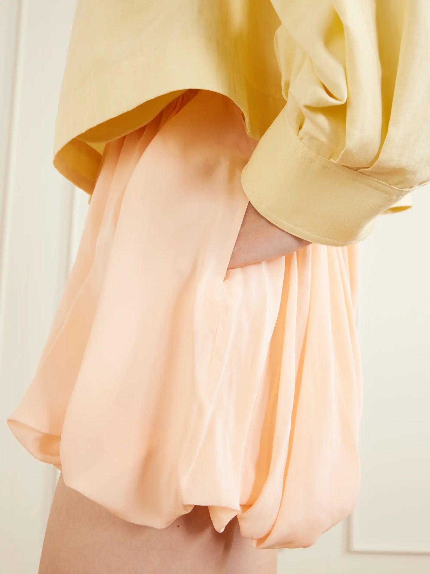 Pleated Silk-charmeuse Shorts