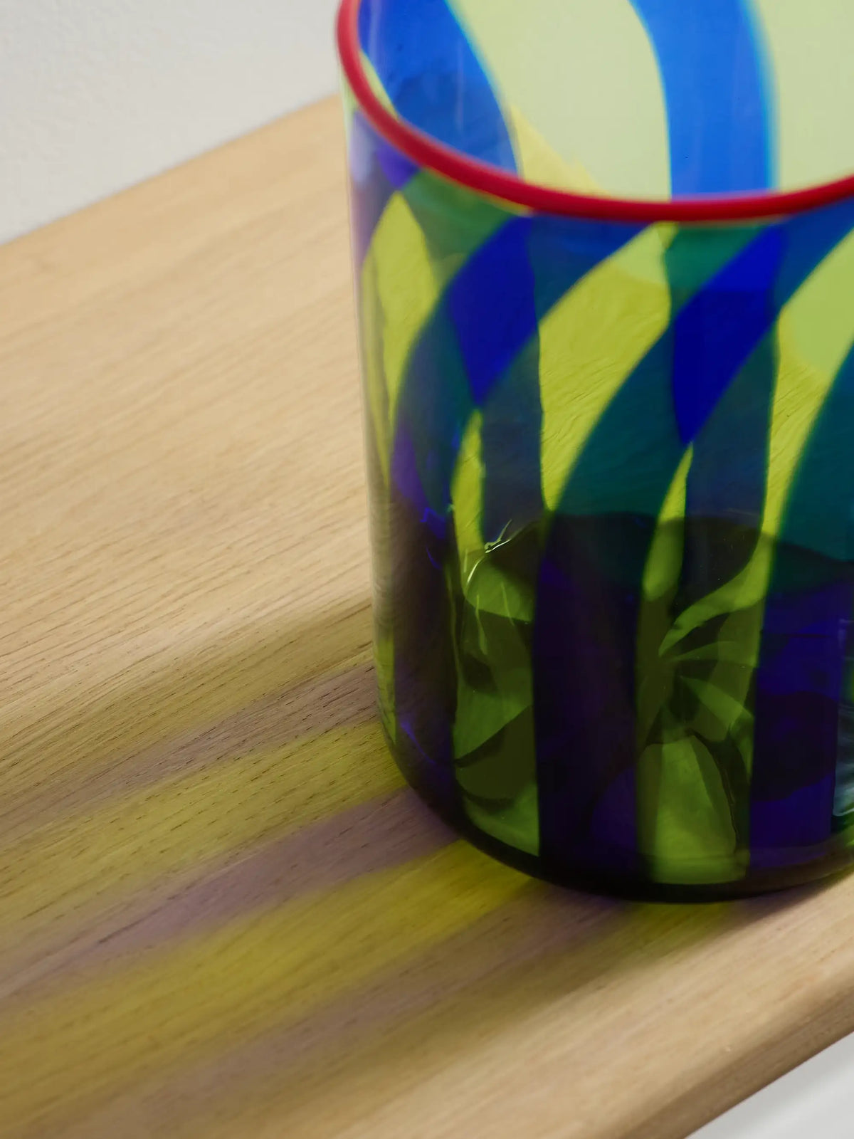Torretta Striped Murano Glass Vase