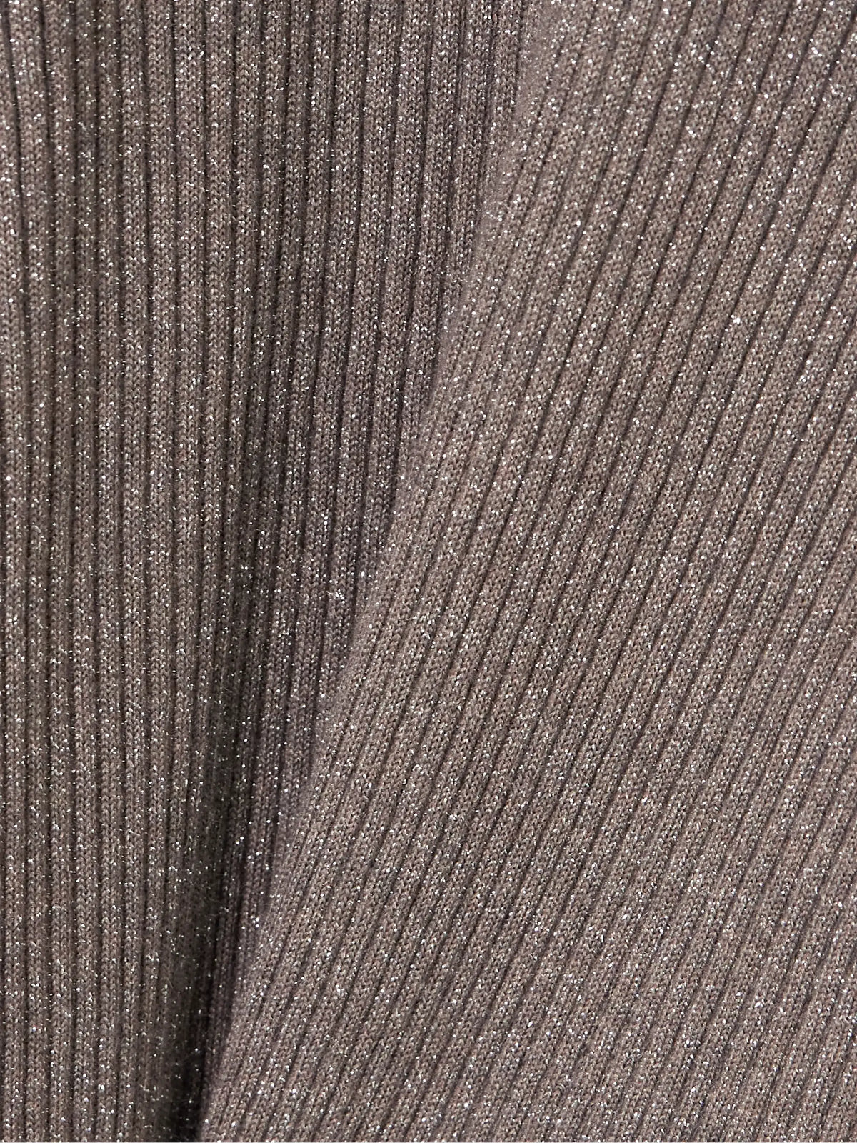 Brunello Cucinelli Ribbed Metallic Cashmere And Silk-blend Top
