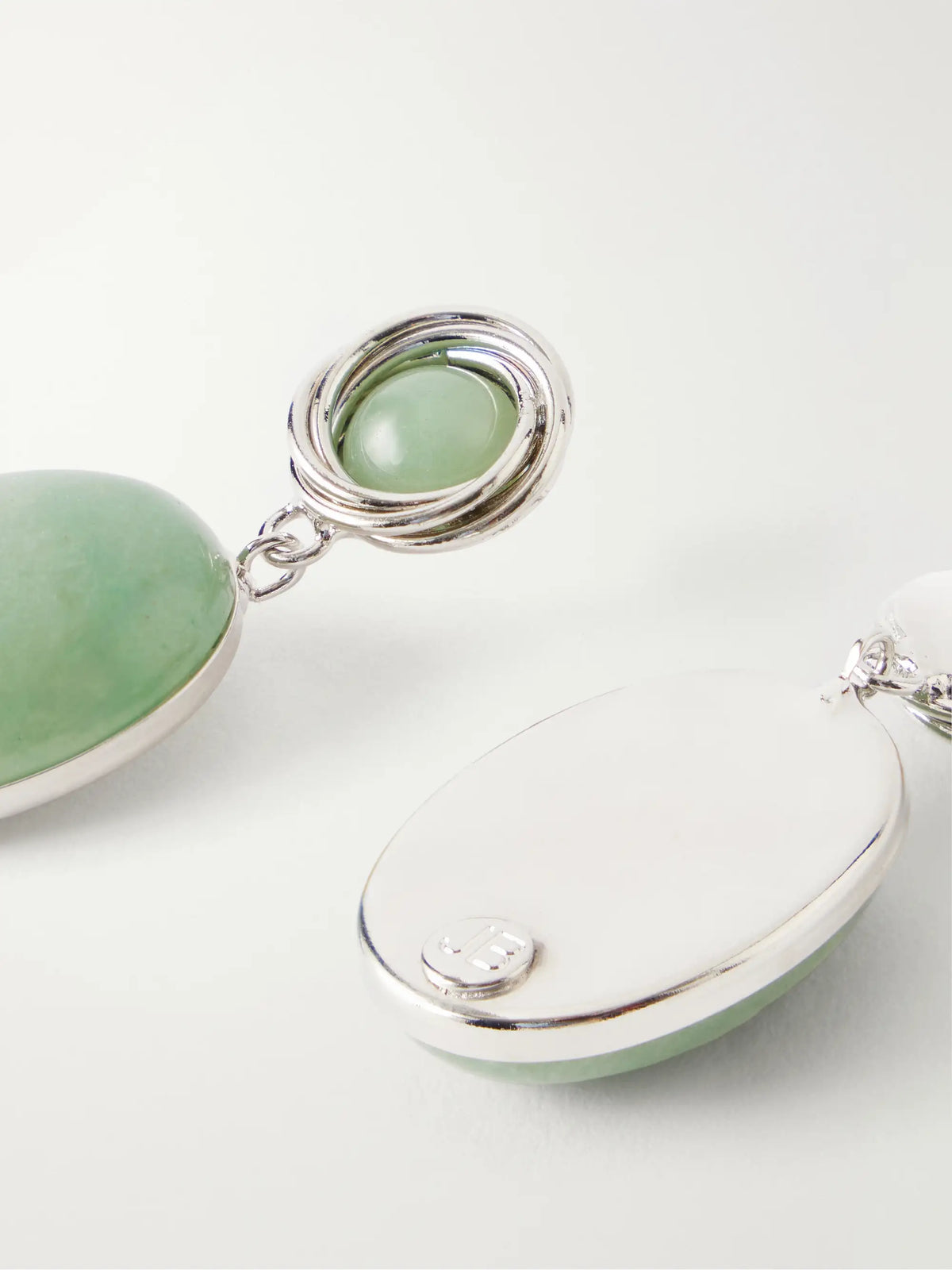 Ruthie Silver-tone Aventurine Earrings