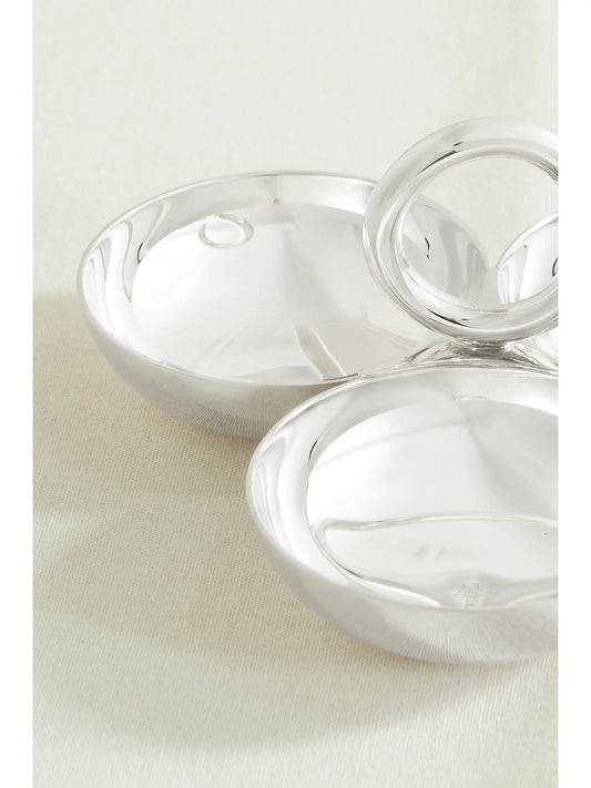 Vertigo Set Of Three Small Silver-plated Serving Dishes