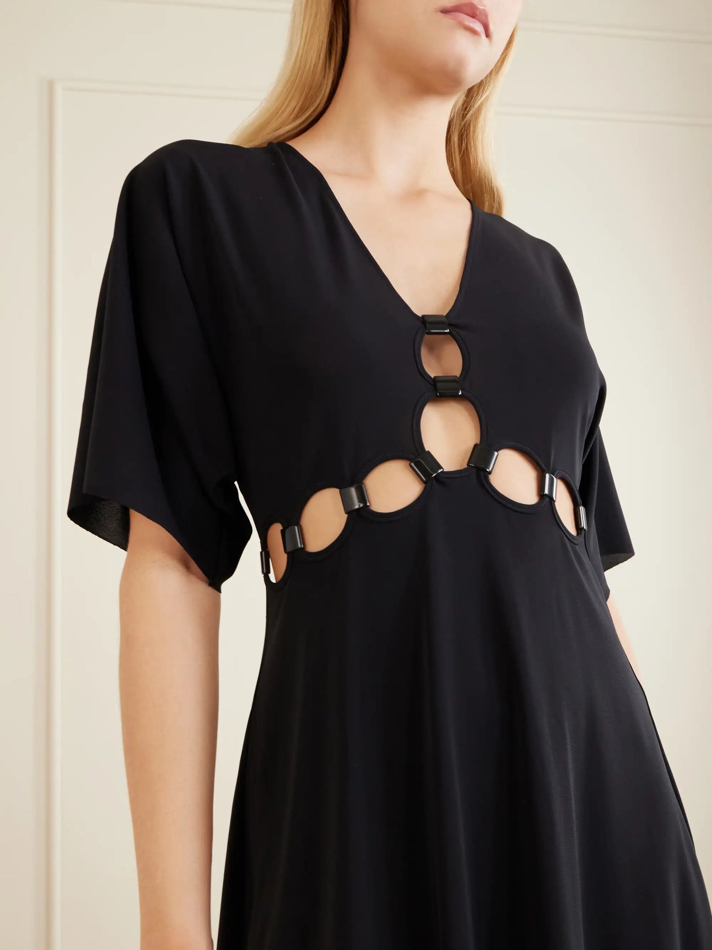 Connection Cutout Jersey Mini Dress
