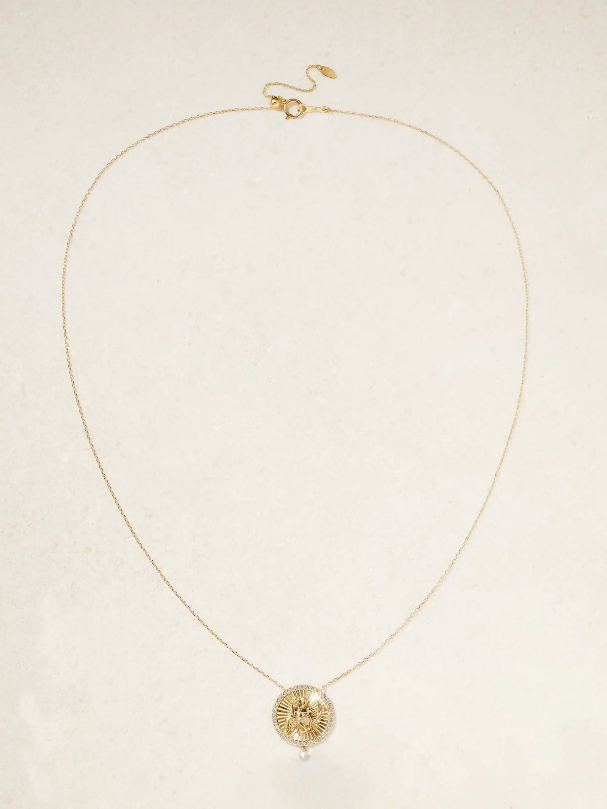 Astrology 18-karat Gold Diamond Necklace