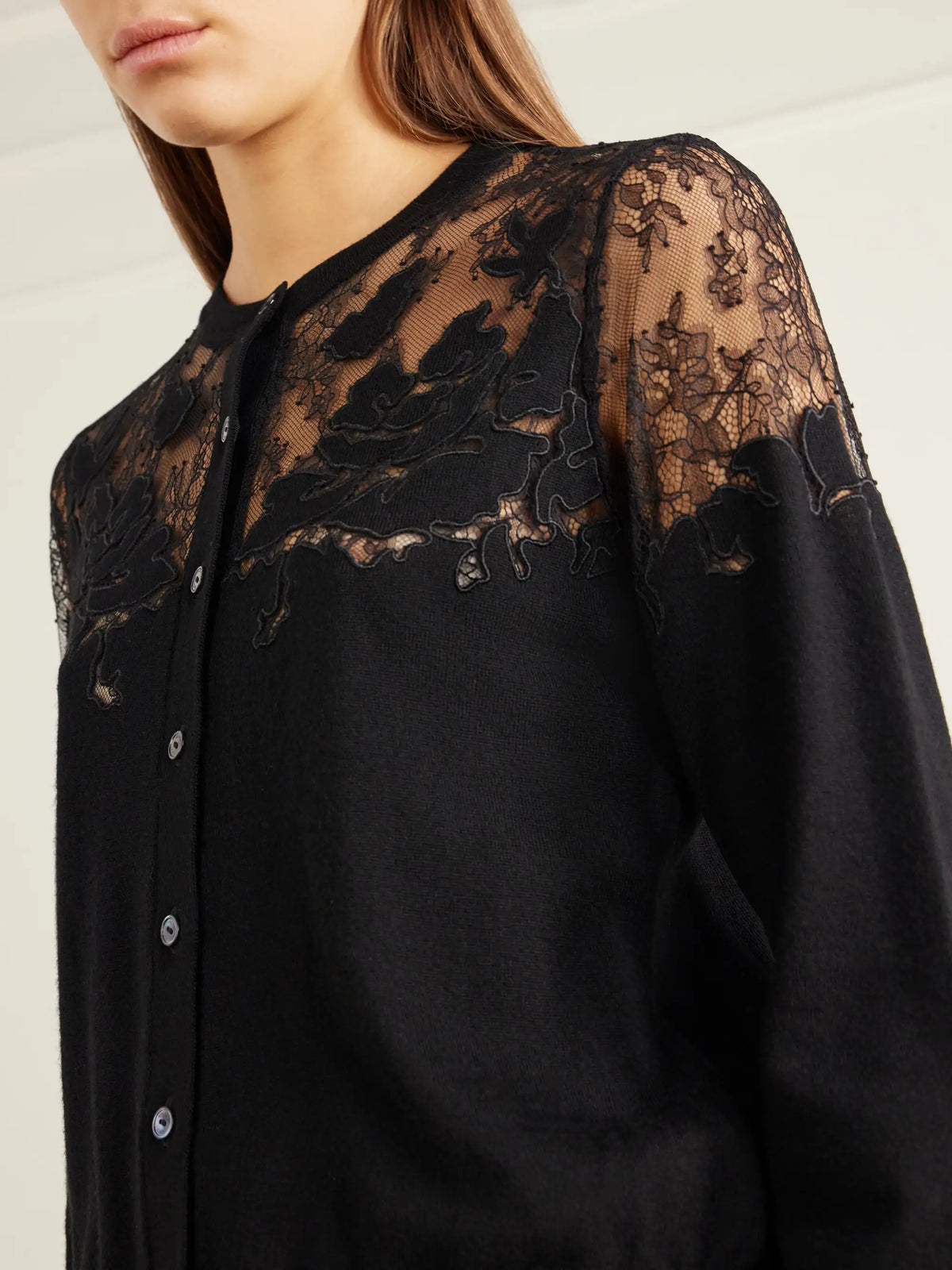 Ulla Johnson Talia Lace-trimmed Merino Wool Cardigan