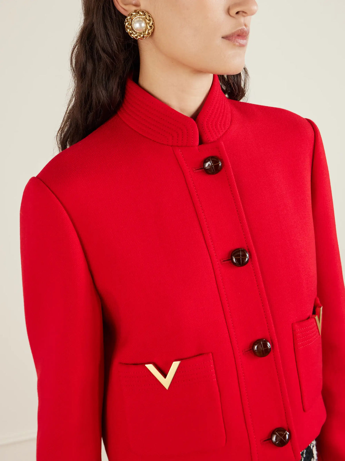 Embellished Wool And Silk-blend Drill Jacket