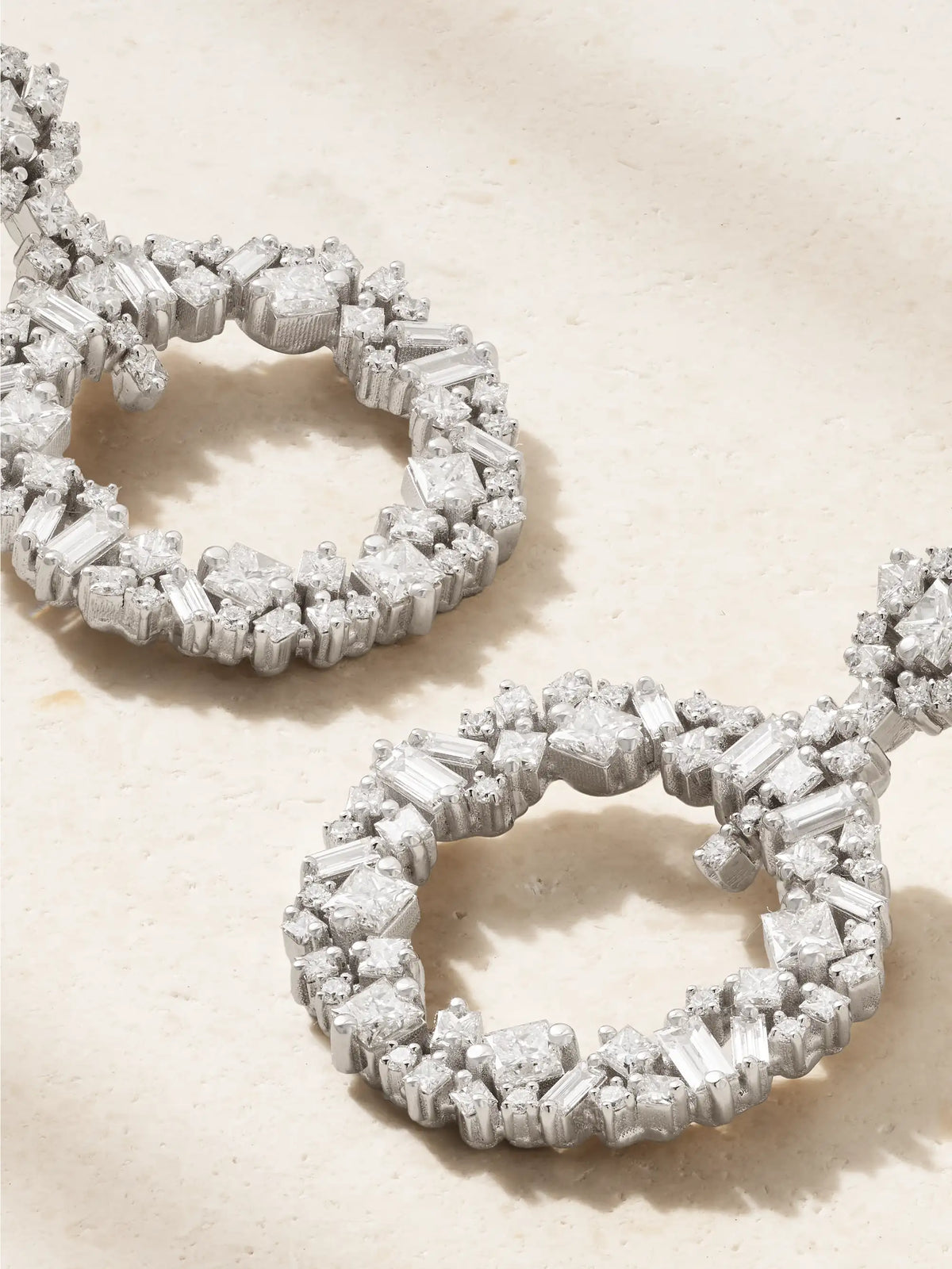 La Fantaisie 18-karat White Gold Diamond Earrings