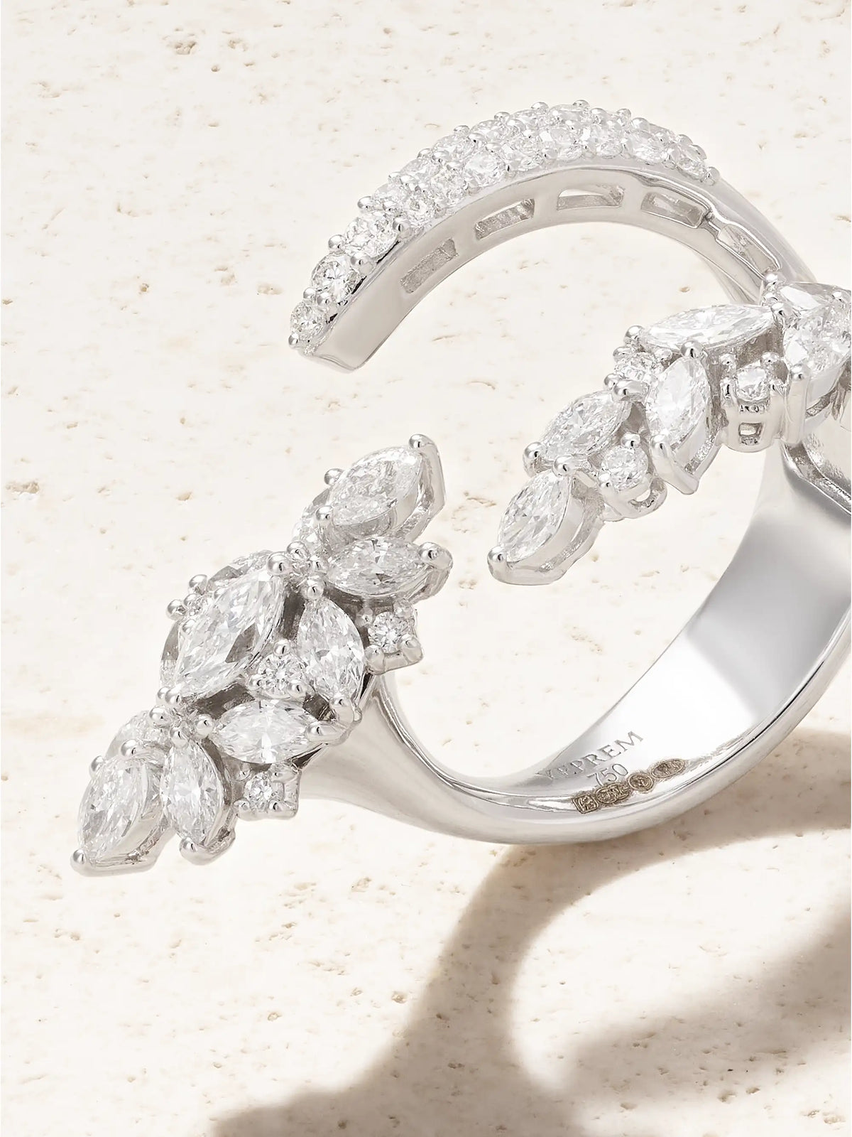 YEPREM 18-karat White Gold Diamond Ring