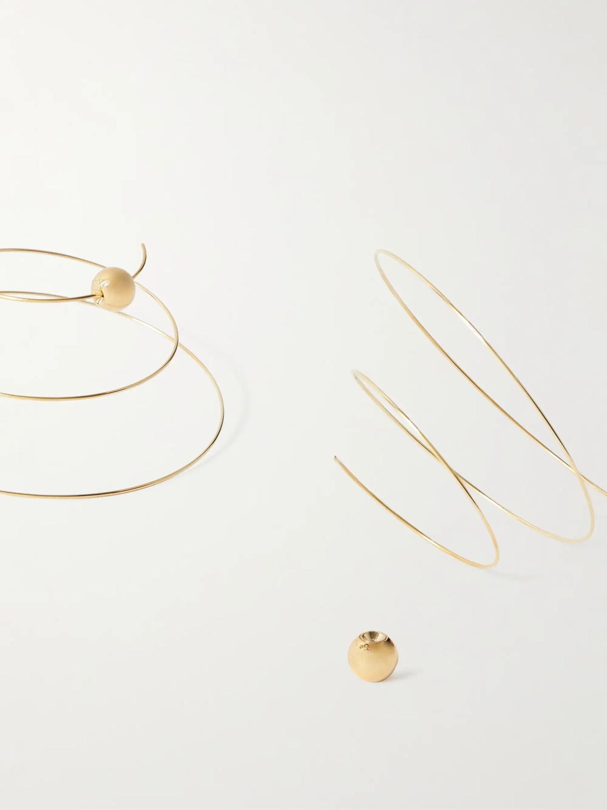 Thin Spiral Gold-tone Earrings