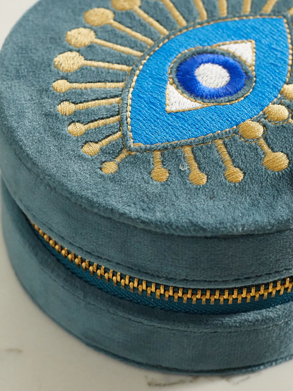 Rebel Eye Embroidered Velvet Jewelry Box