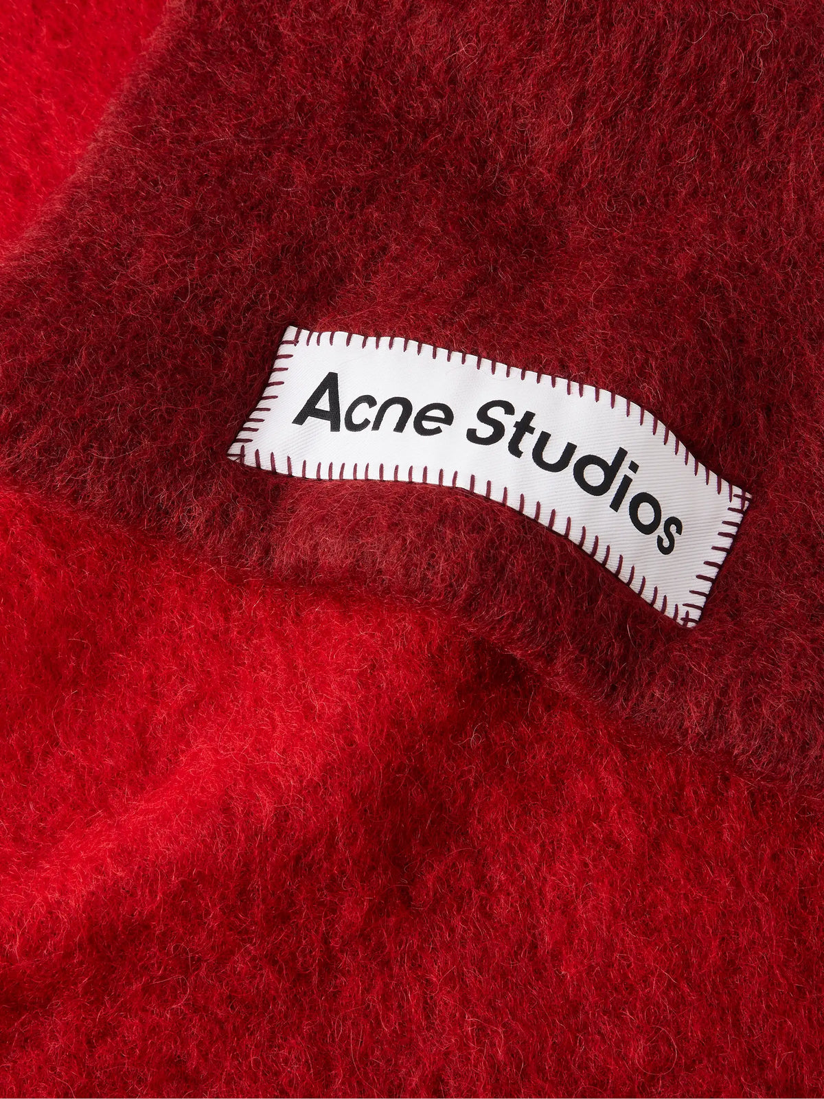 Fringed Appliquéd Felt Scarf