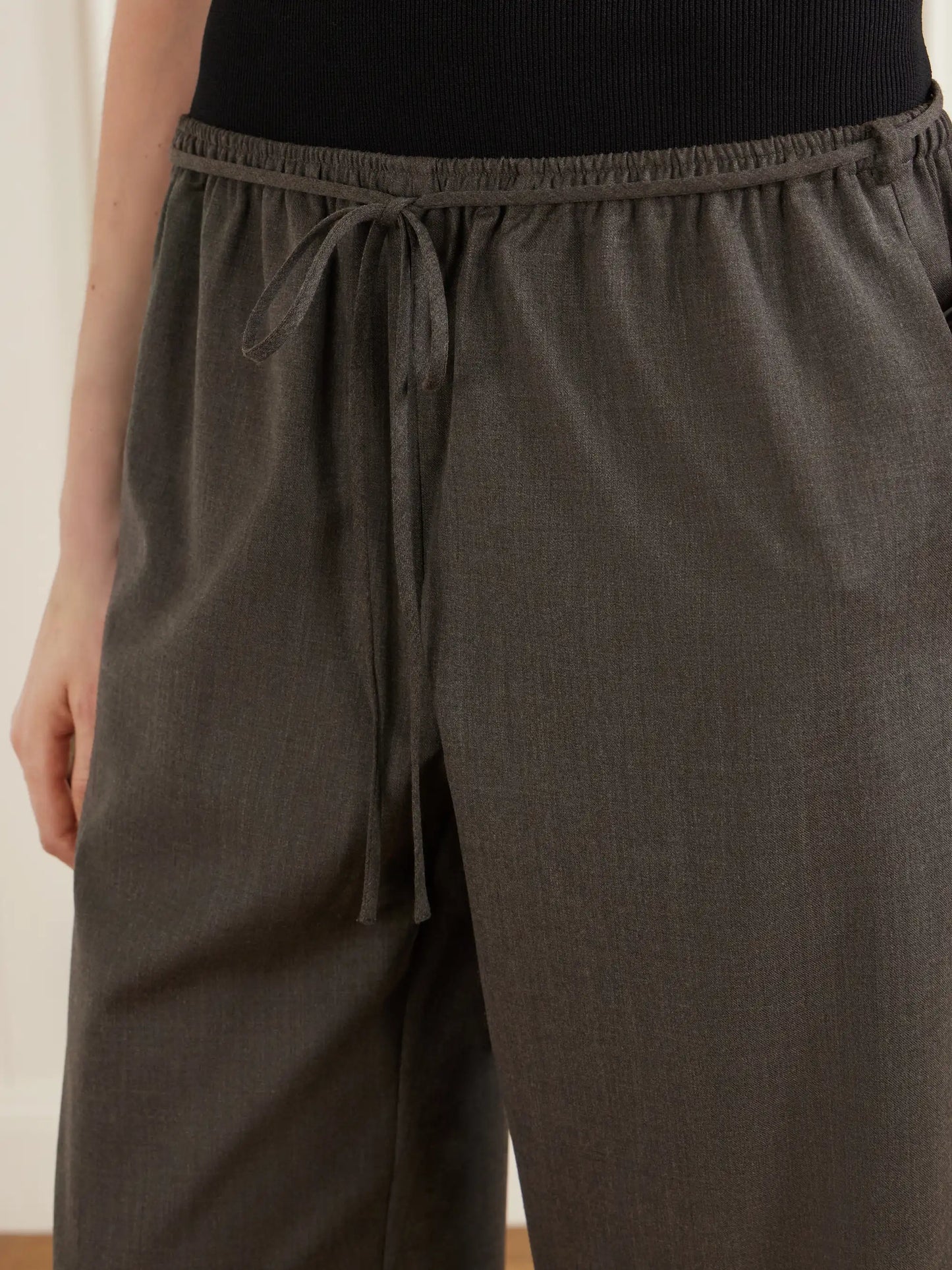Everyday Wool-blend Wide-leg Pants