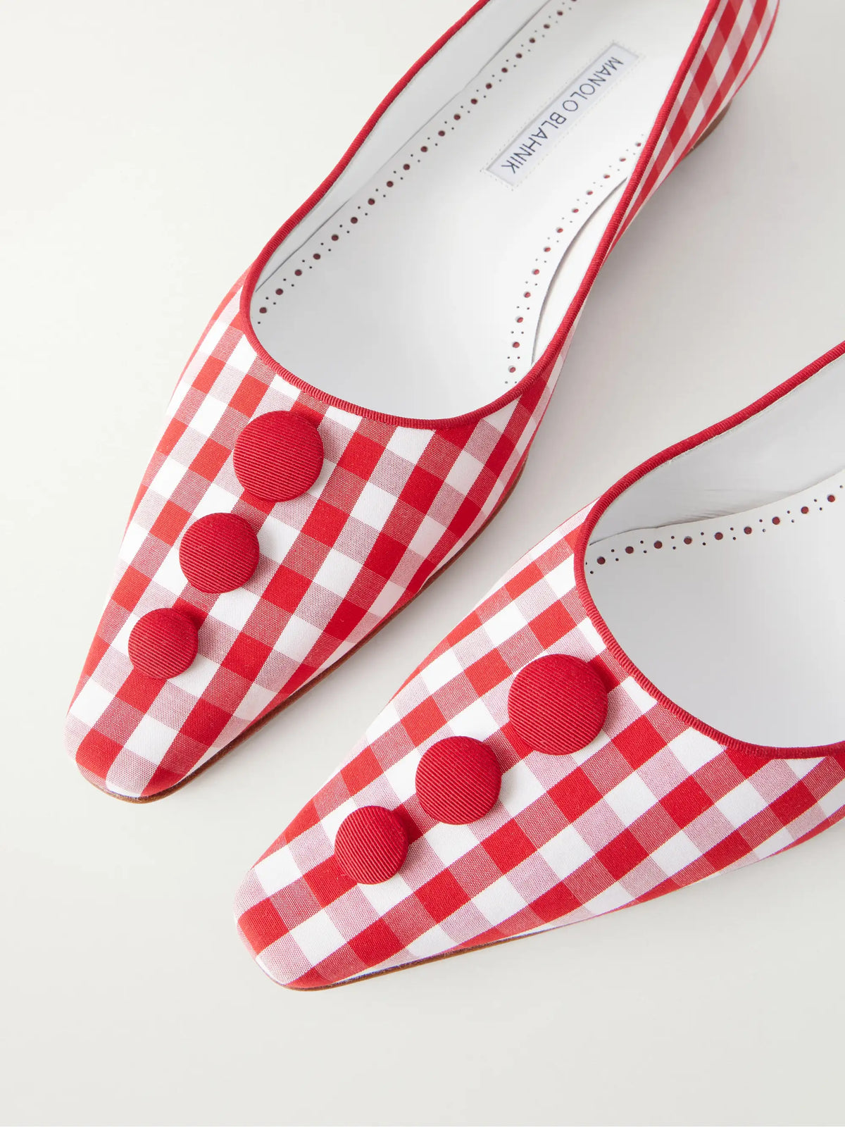 Alexa Checked Woven Ballet Flats