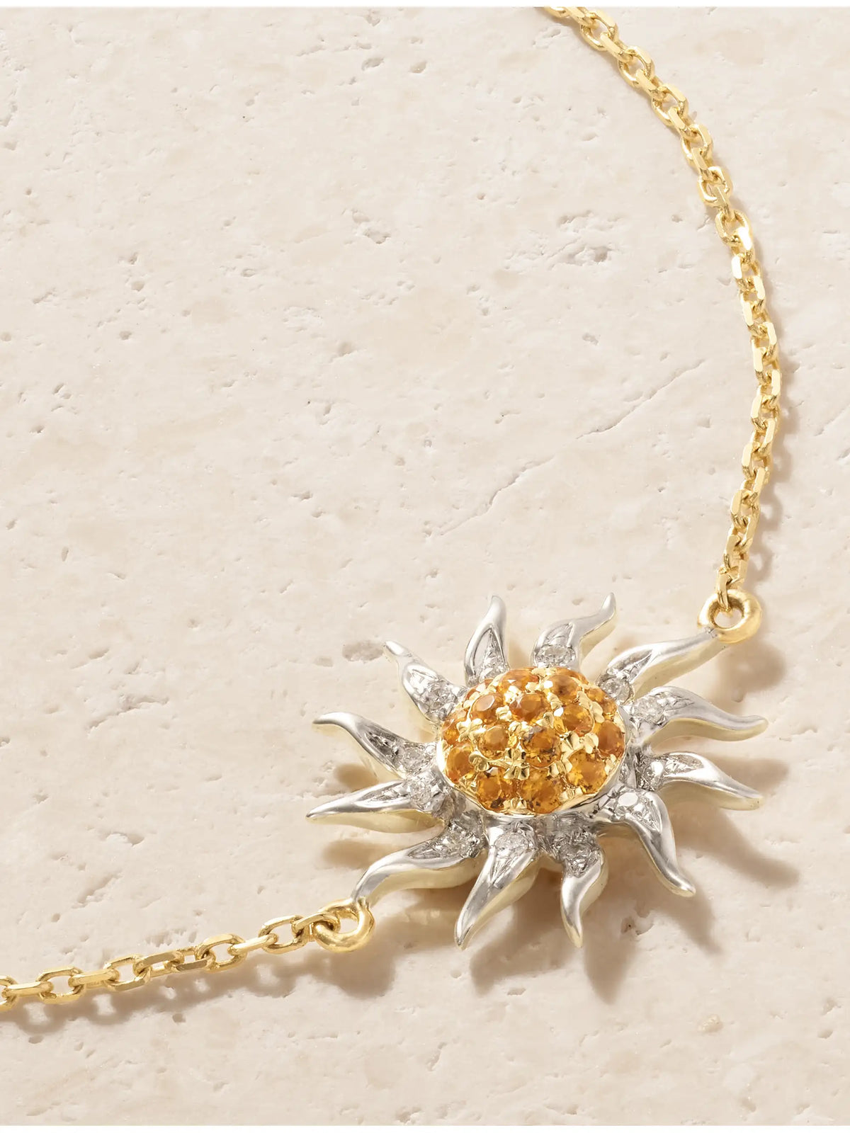 Soleil 18-karat Yellow And White Gold, Citrine And Diamond Bracelet