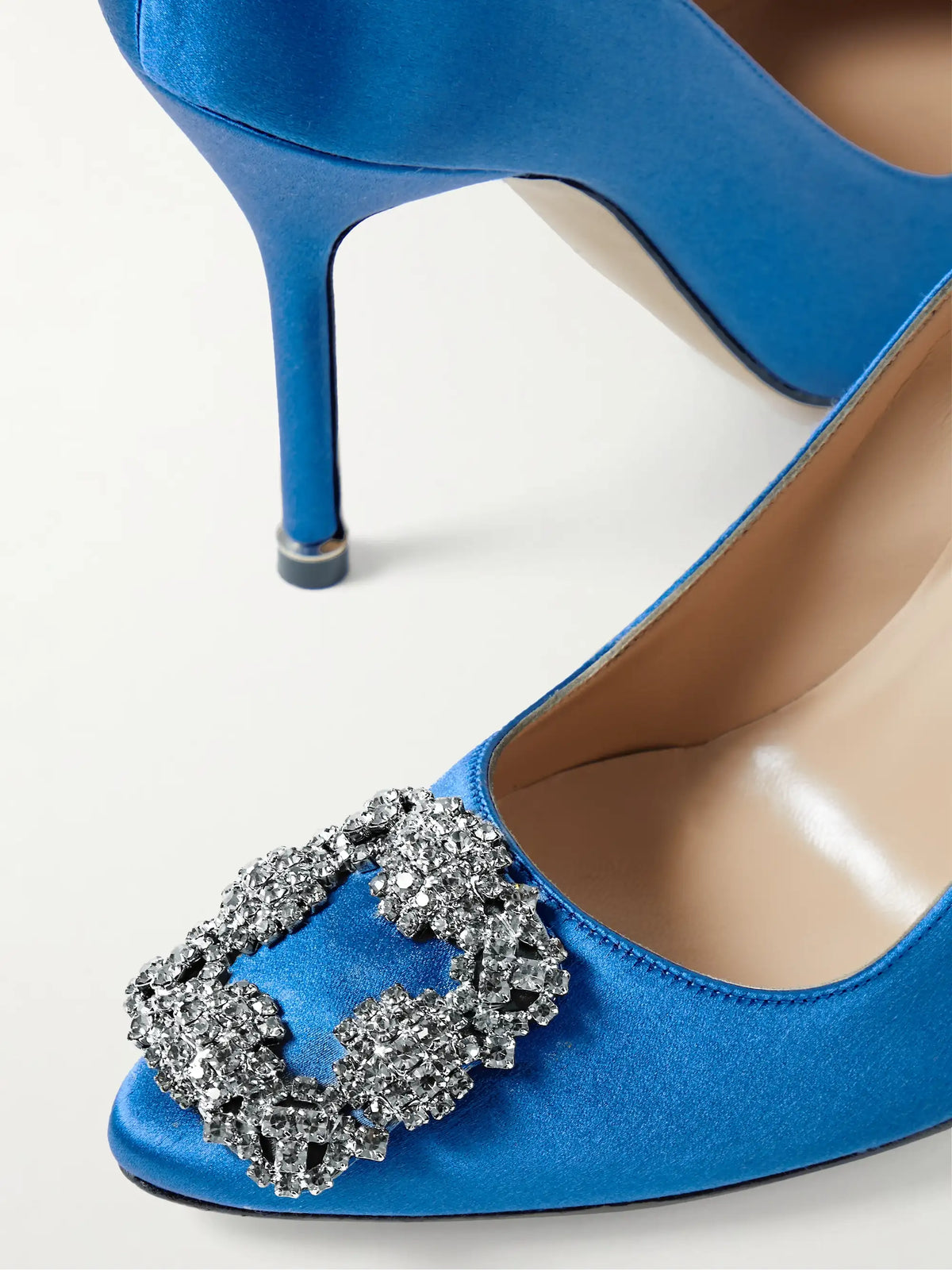 Hangisi 105 Crystal-embellished Satin Pumps