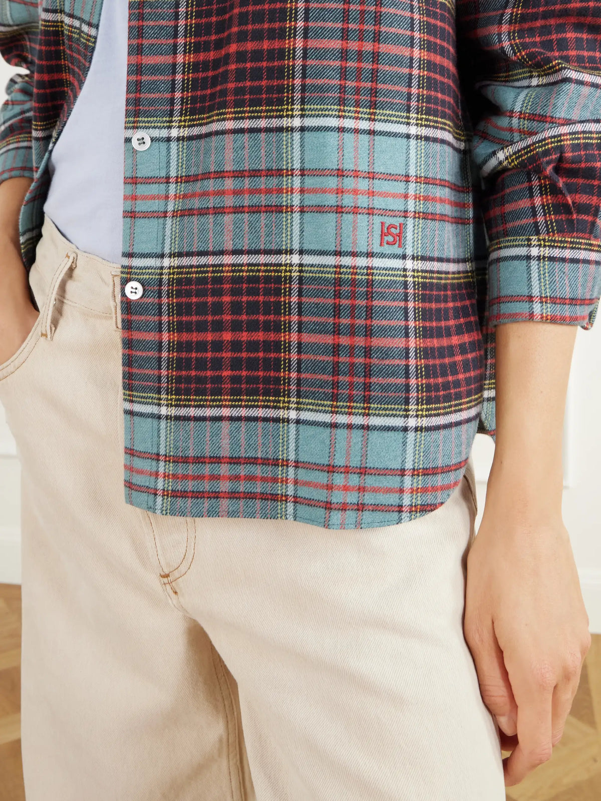 HIGH SPORT Jasper Checked Logo-embroidered Cotton-flannel Shirt