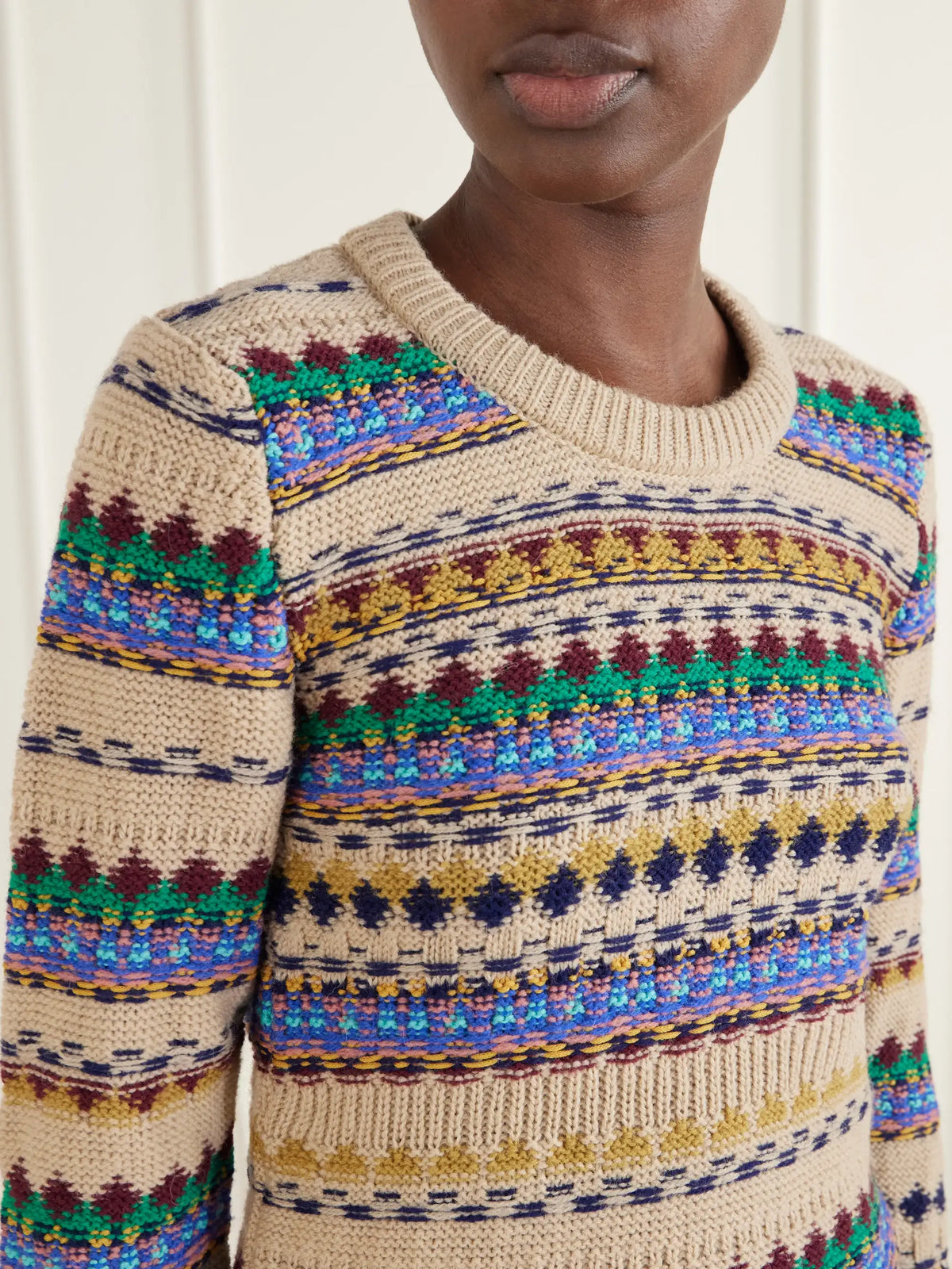 Dries Van Noten Intarsia-knit Wool Sweater