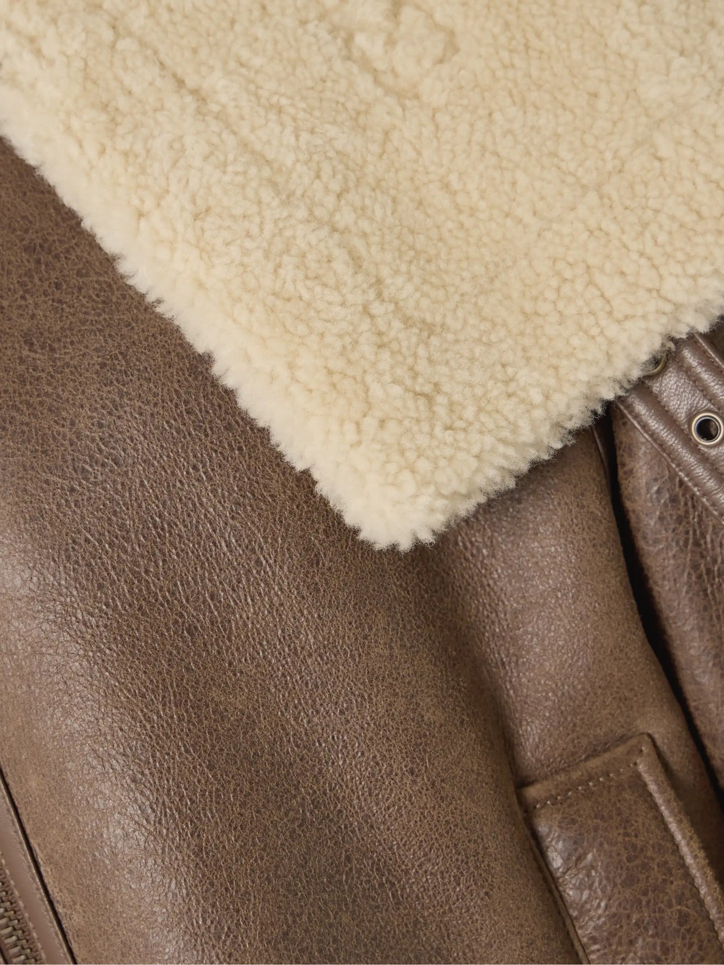 Oversized Belted Shearling Jacket