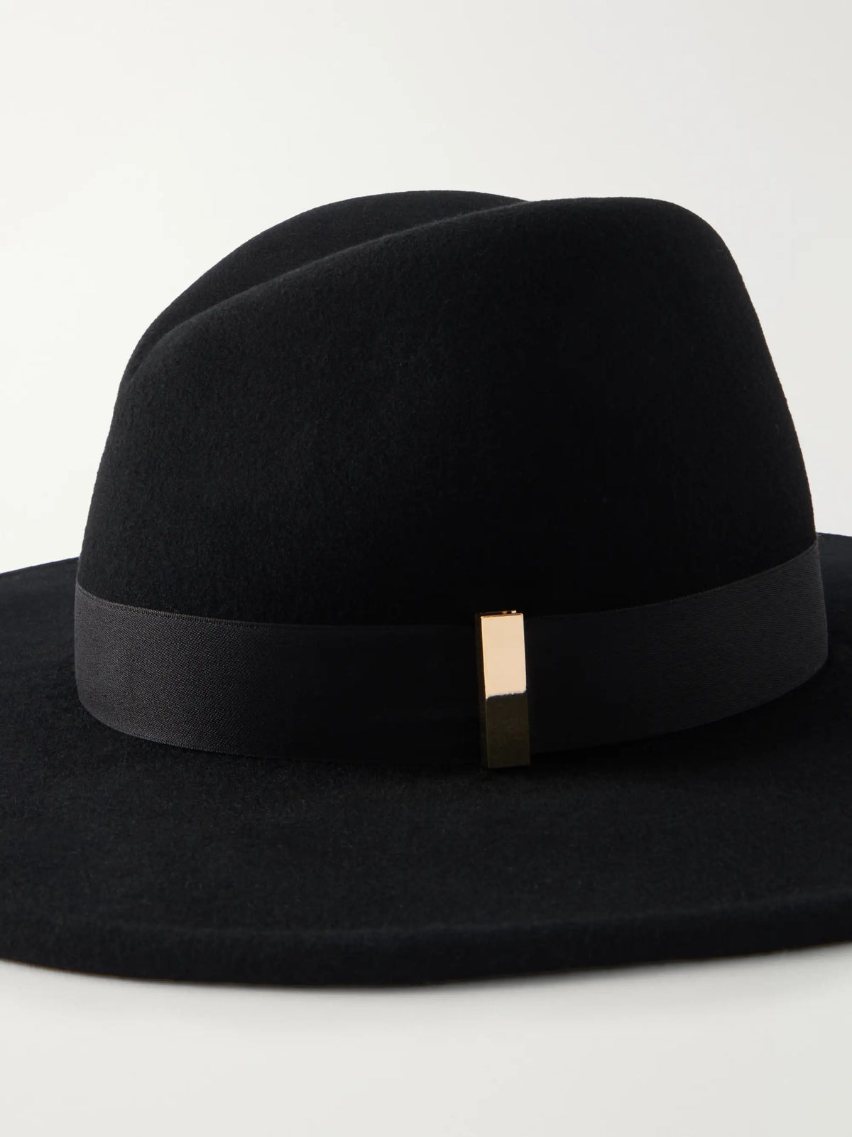 Gigi Burris Jeanne Satin-trimmed Wool And Cotton-blend Felt Hat