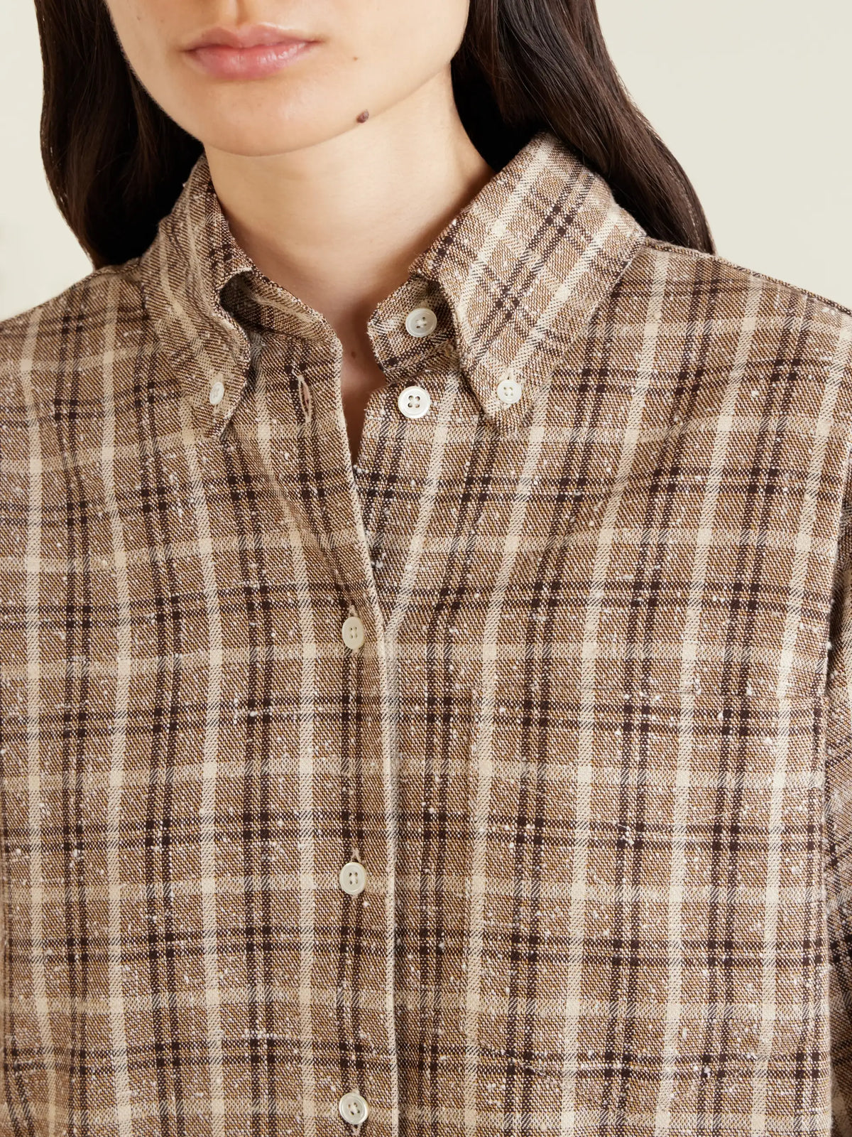 RÓHE Oxford Checked Cotton-bouclé Shirt