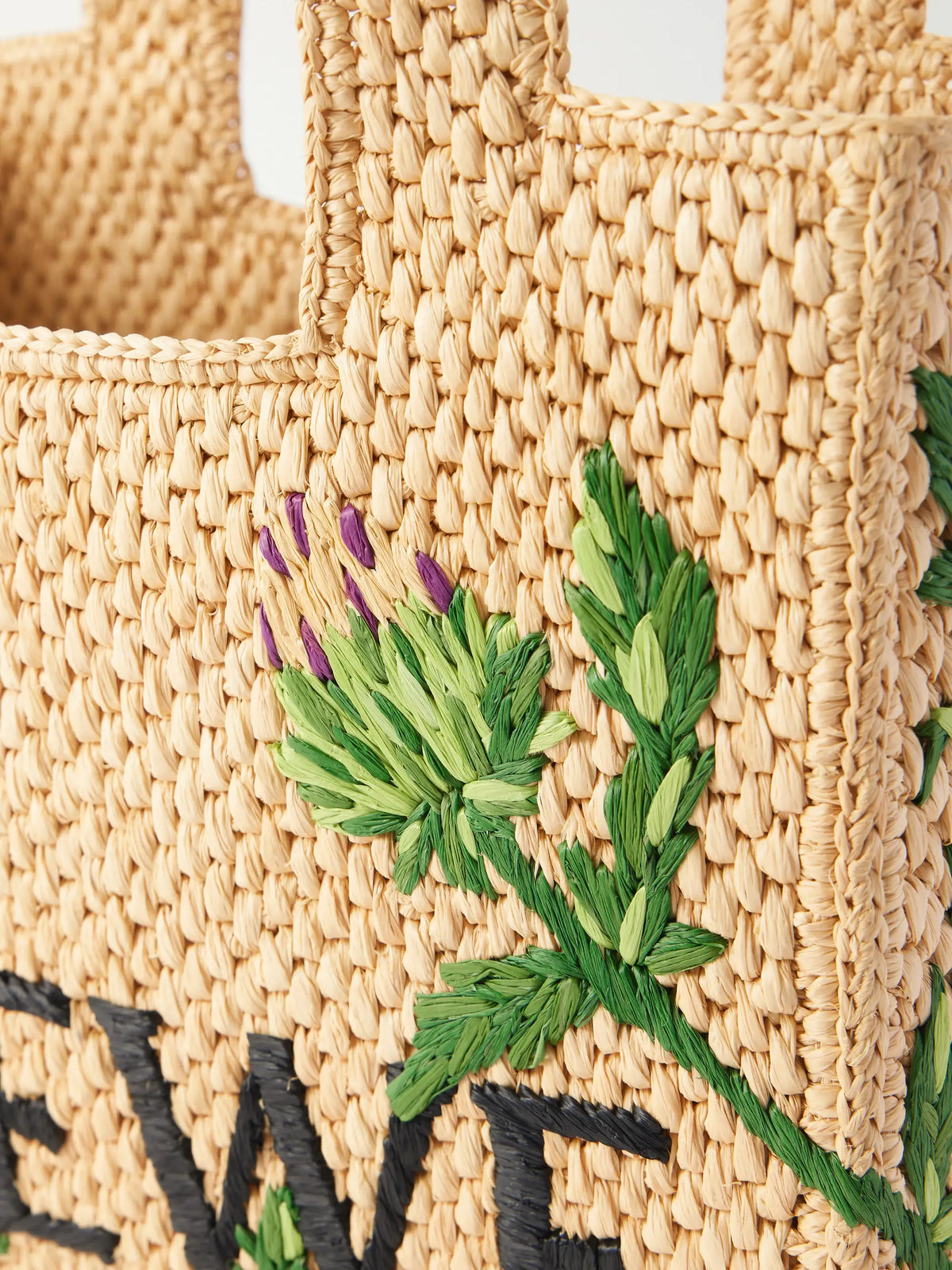 + Paula's Ibiza Small Embroidered Raffia Tote