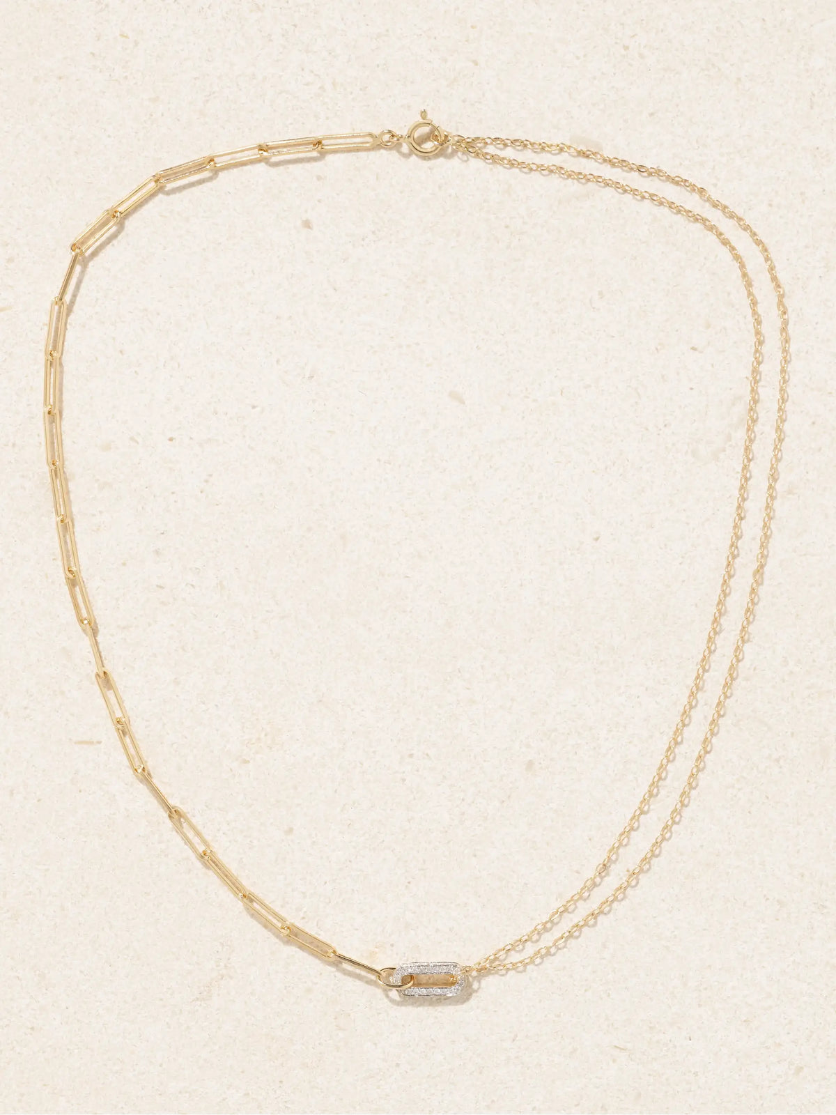 Yvonne Léon 18-karat Yellow And White Gold Diamond Necklace