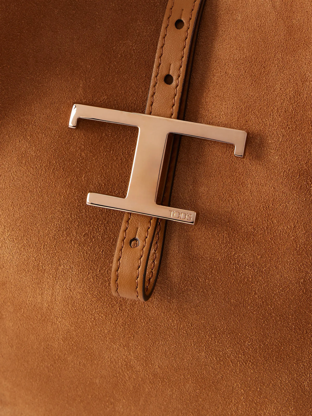 T Timeless Medium Suede Shoulder Bag