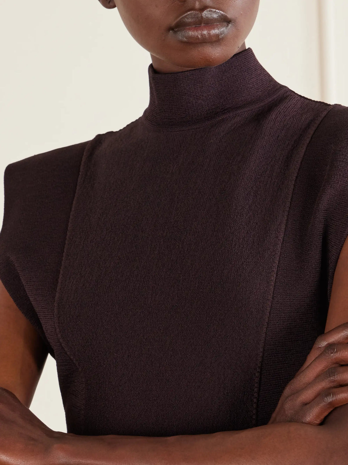 Knitted Turtleneck Mini Dress