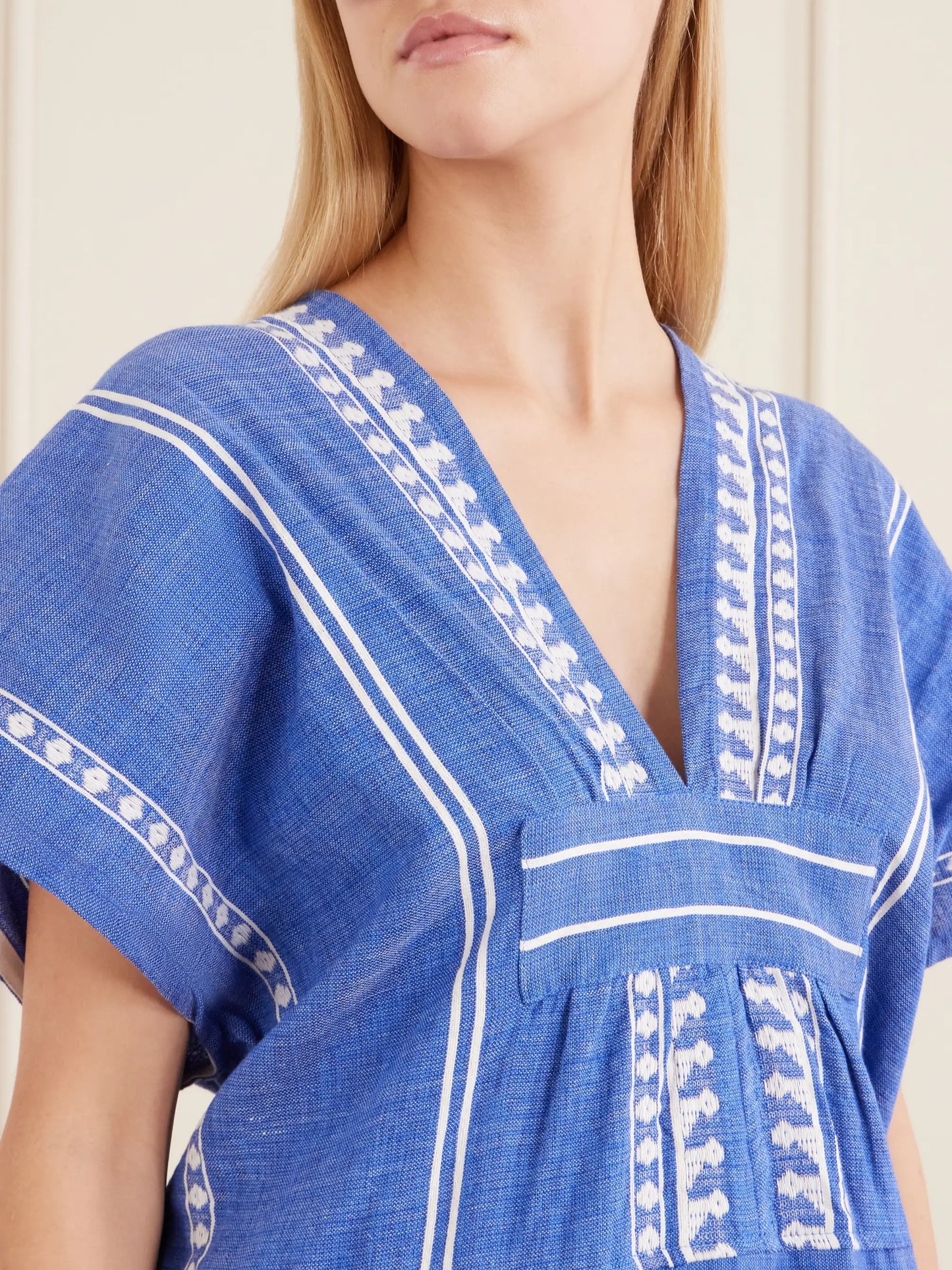 Gasira Embroidered Cotton Midi Dress