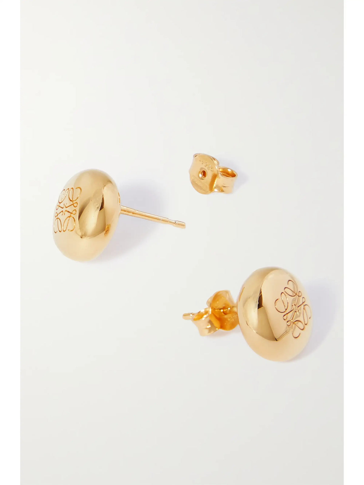 Anagram Pebble Gold-plated Earrings
