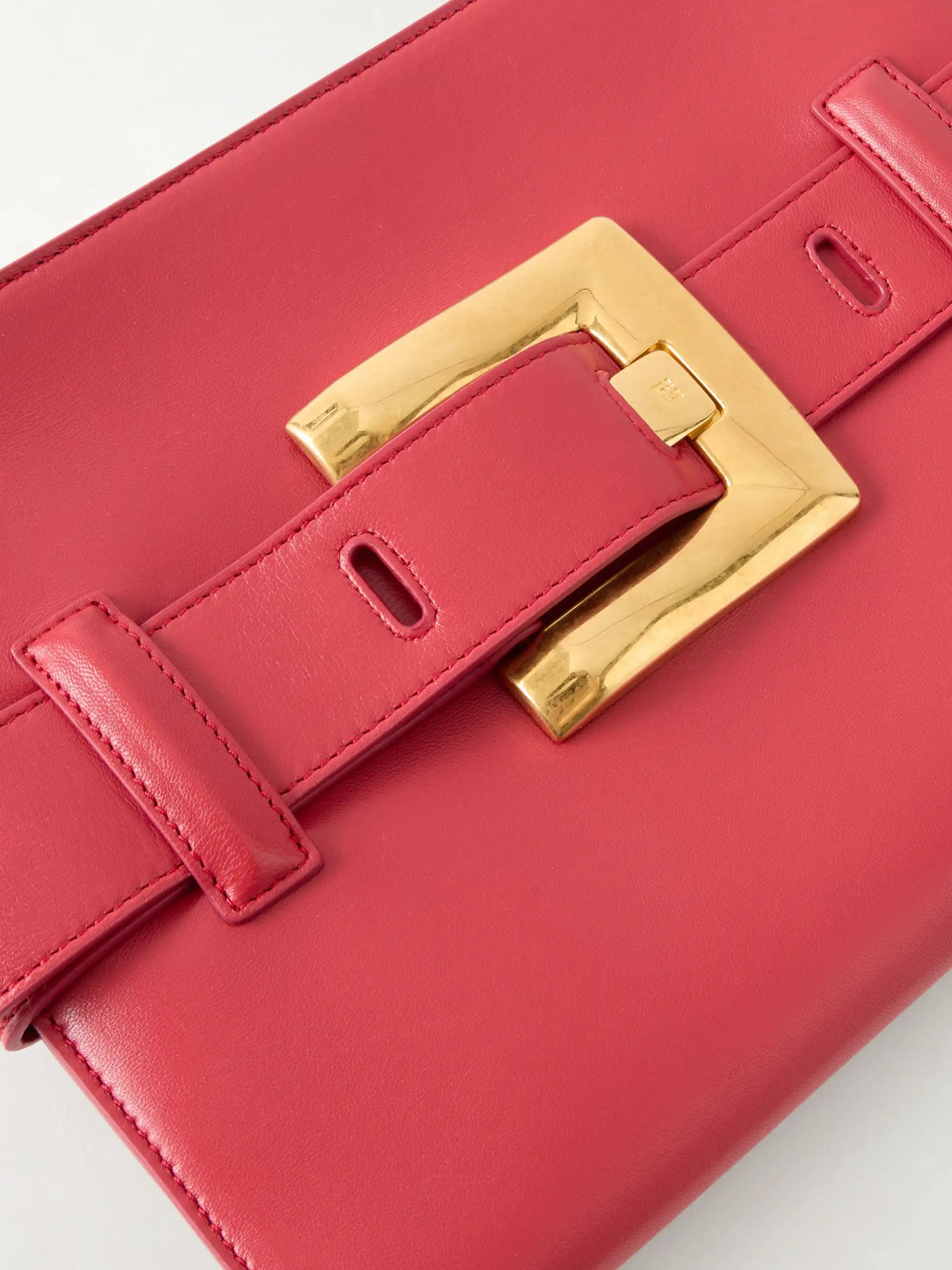 Anthem Buckled Leather Clutch
