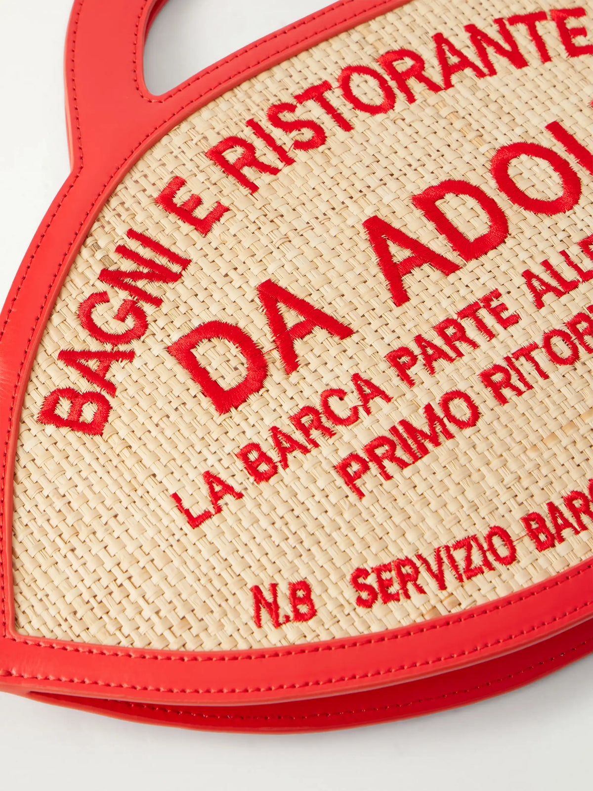 + Da Adolfo Cleo Raffia Leather Handbag